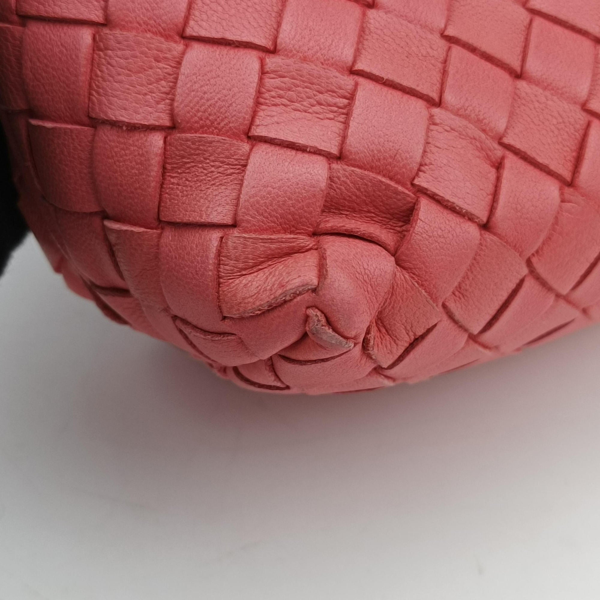 Pre-owned Bottega Veneta Intrecciato Pink lambskin  handbag | stylenewstar