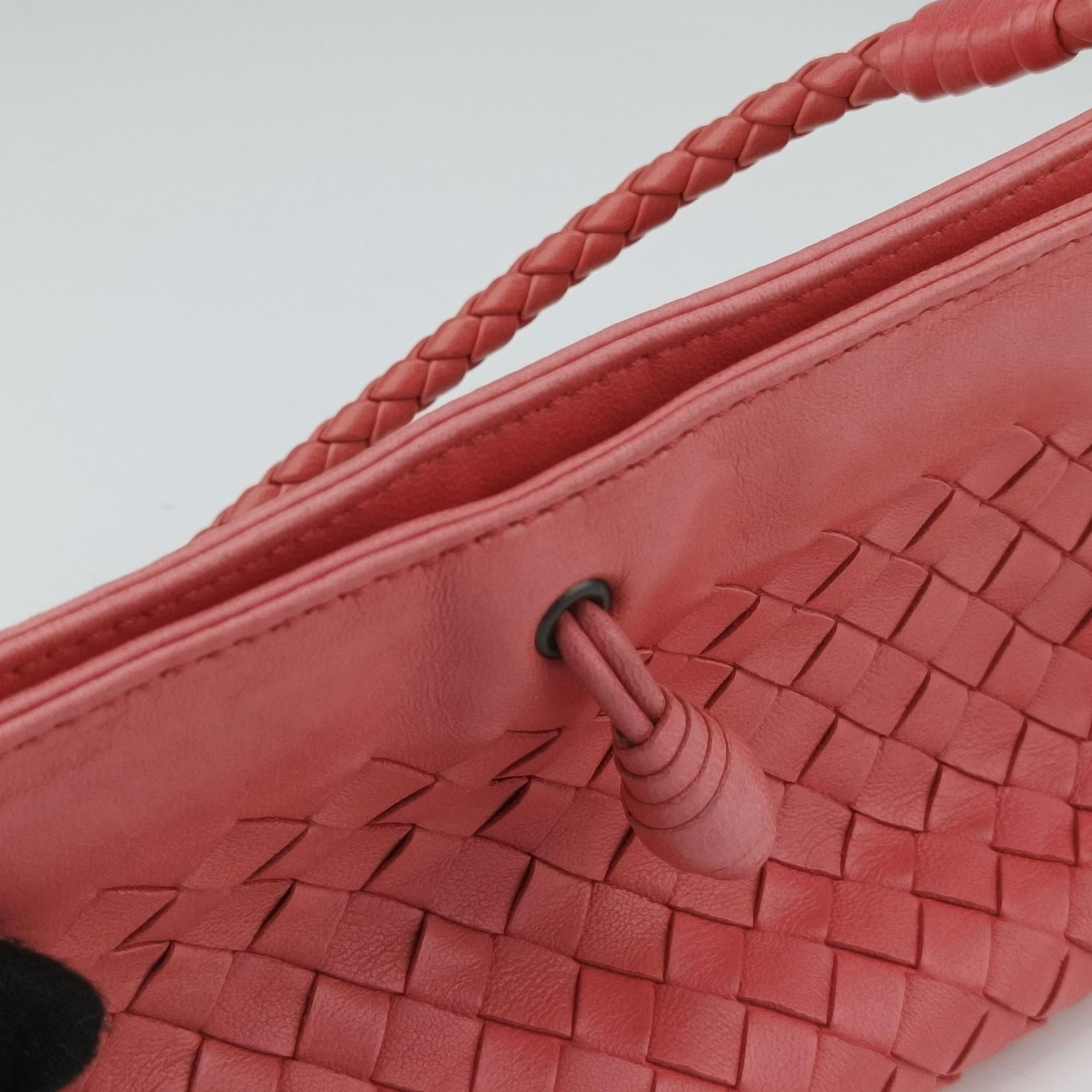 Pre-owned Bottega Veneta Intrecciato Pink lambskin  handbag | stylenewstar