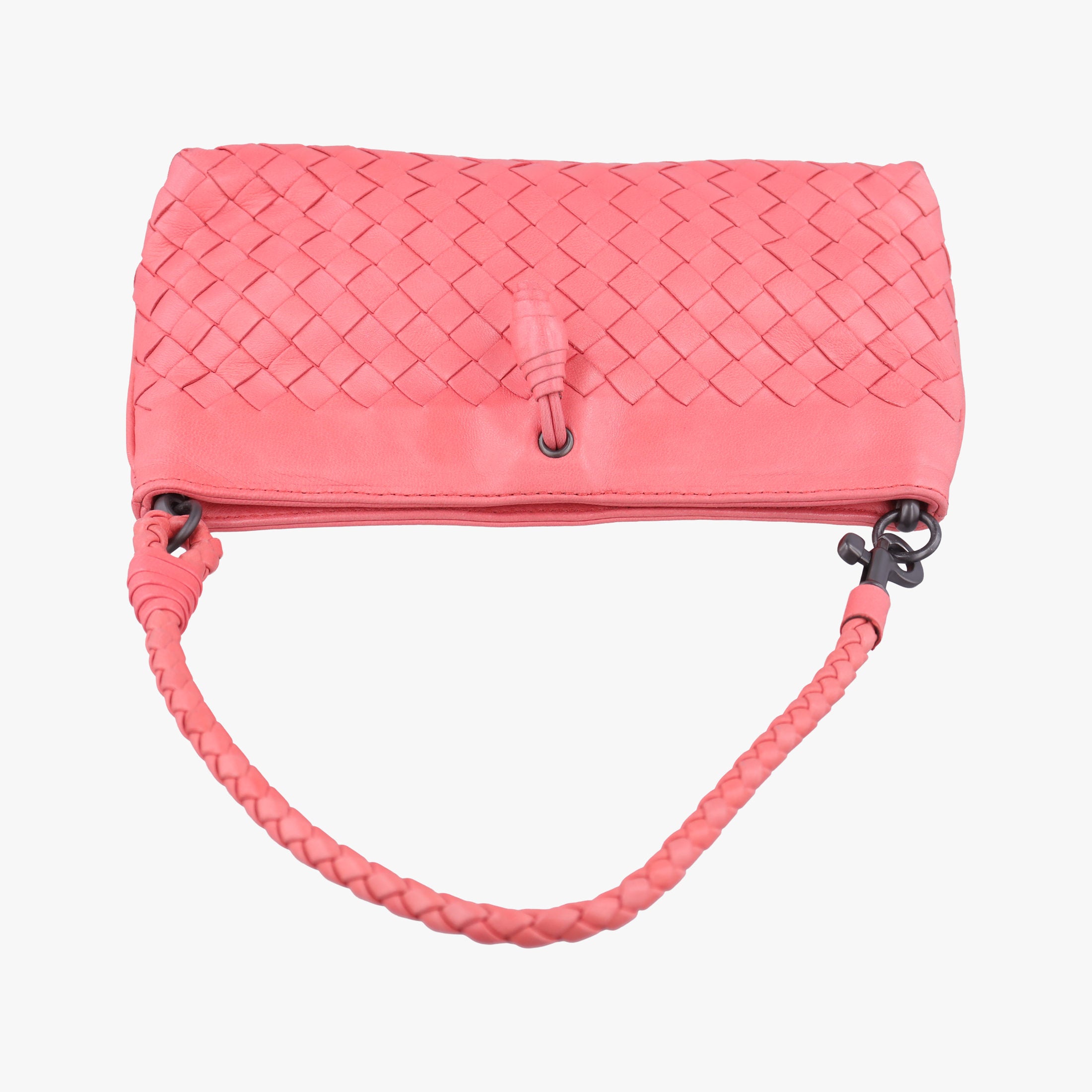 Pre-owned Bottega Veneta Intrecciato Pink lambskin  handbag | stylenewstar