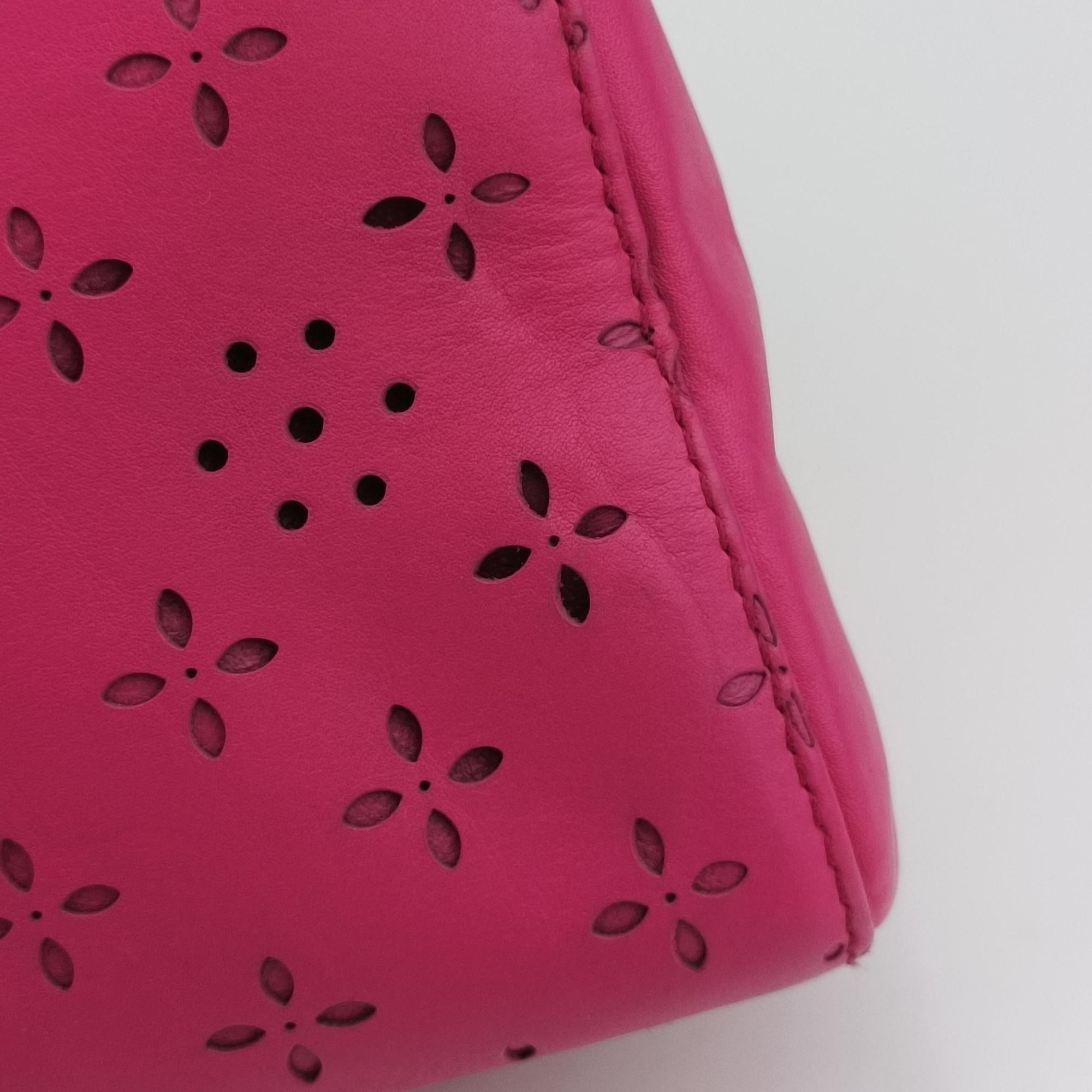 Pre-owned Christian Dior Lady Dior Rose leather  shoulderbag | stylenewstar