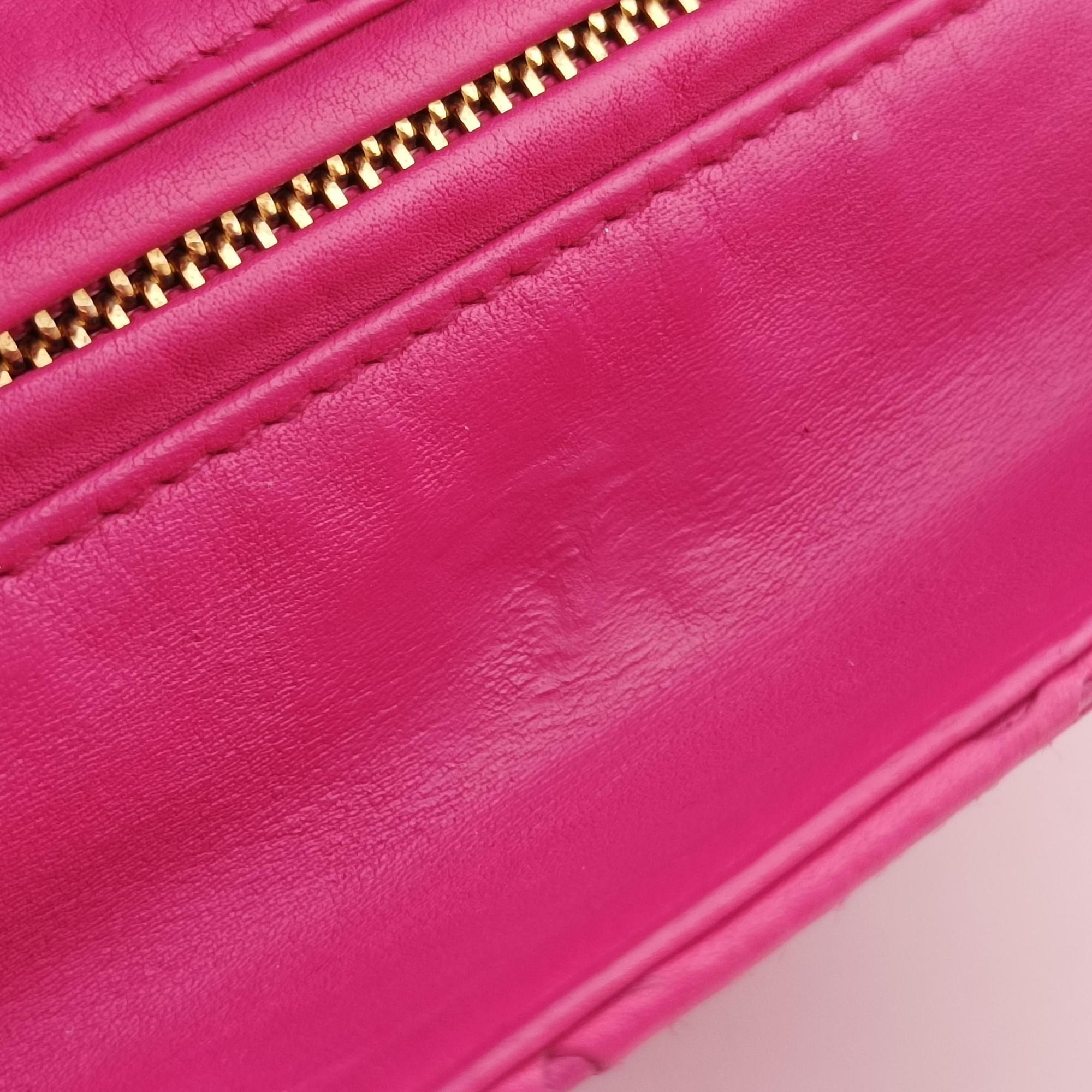 Pre-owned Christian Dior Lady Dior Rose leather  shoulderbag | stylenewstar