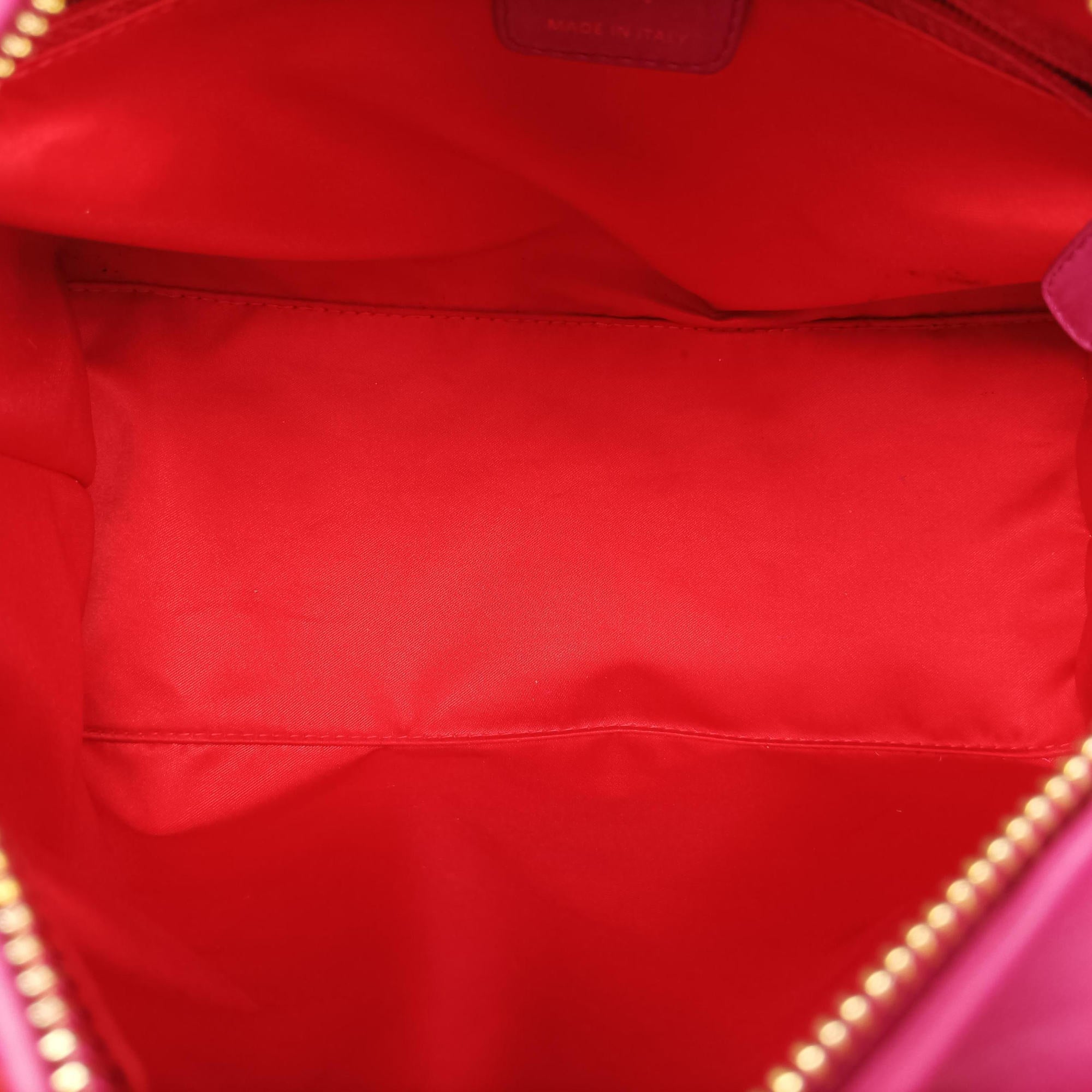 Pre-owned Christian Dior Lady Dior Rose leather  shoulderbag | stylenewstar