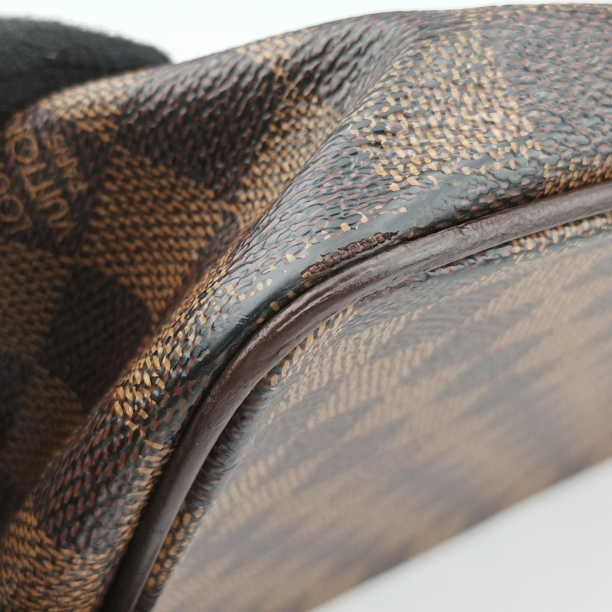 Secondhand Louis Vuitton SALEYA MM EBENE Damier Canvas N51182 handbag | stylenewstar