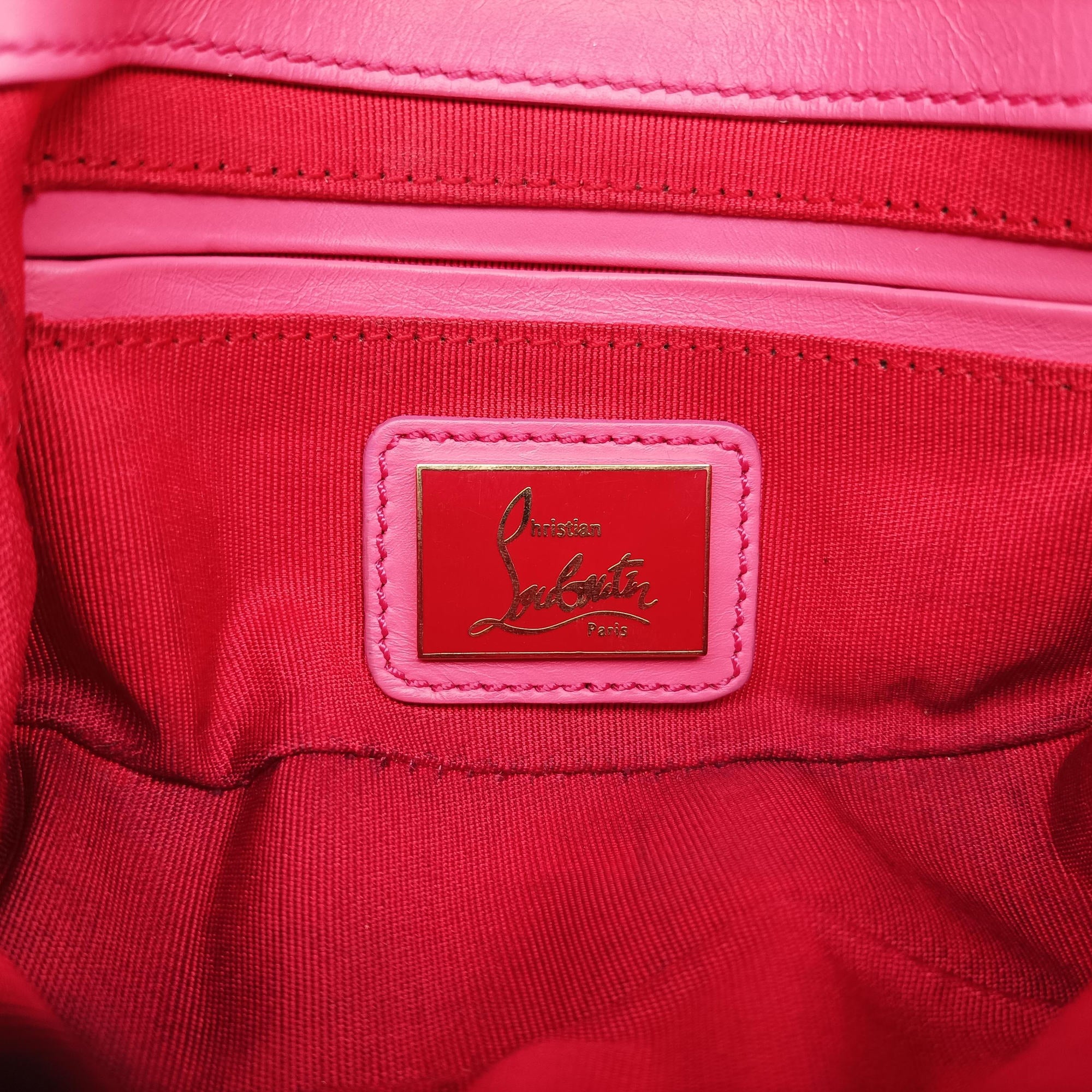 Vintage Christian Louboutin Sweet Charity Scarabe Spike Pink Leather  shoulderbag | stylenewstar