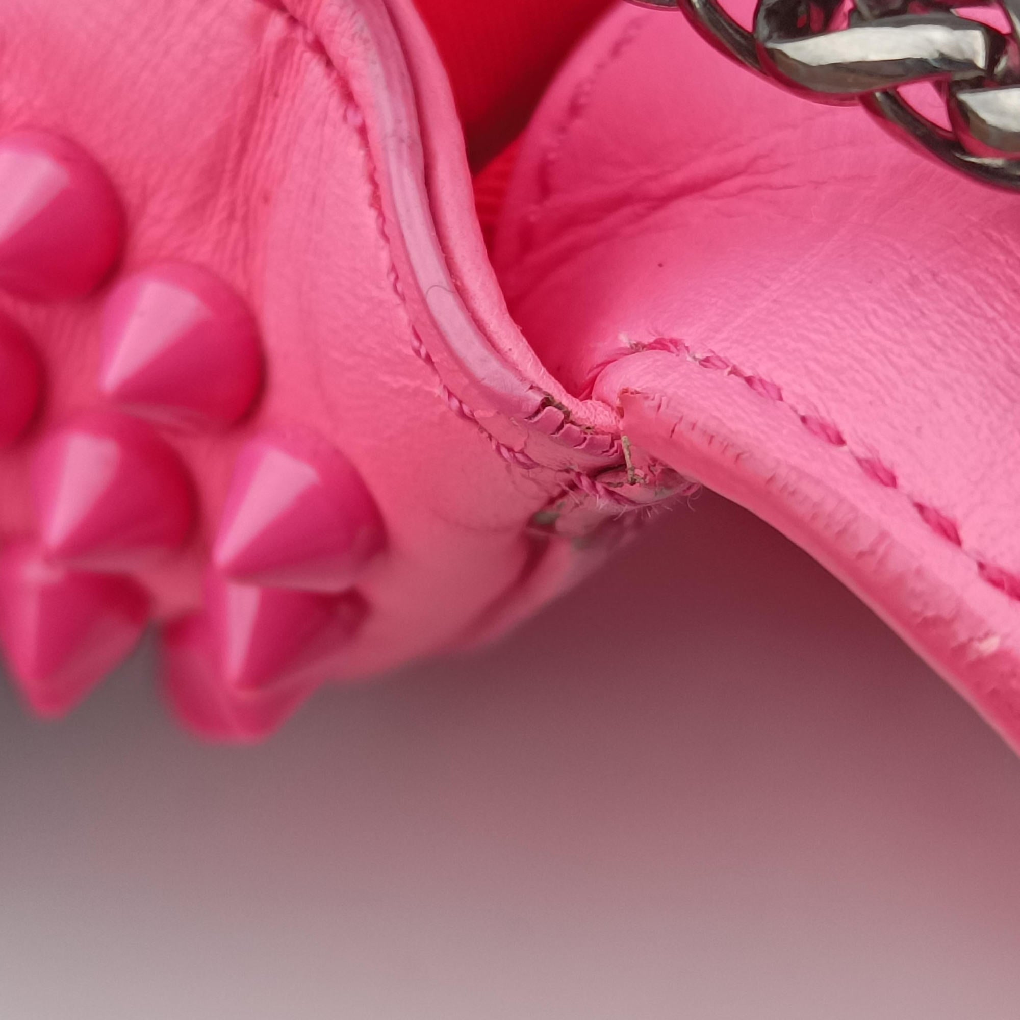Vintage Christian Louboutin Sweet Charity Scarabe Spike Pink Leather  shoulderbag | stylenewstar
