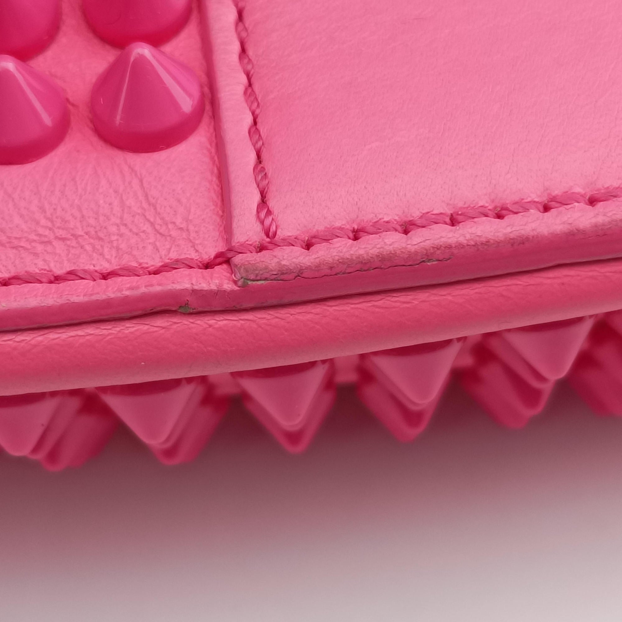 Vintage Christian Louboutin Sweet Charity Scarabe Spike Pink Leather  shoulderbag | stylenewstar