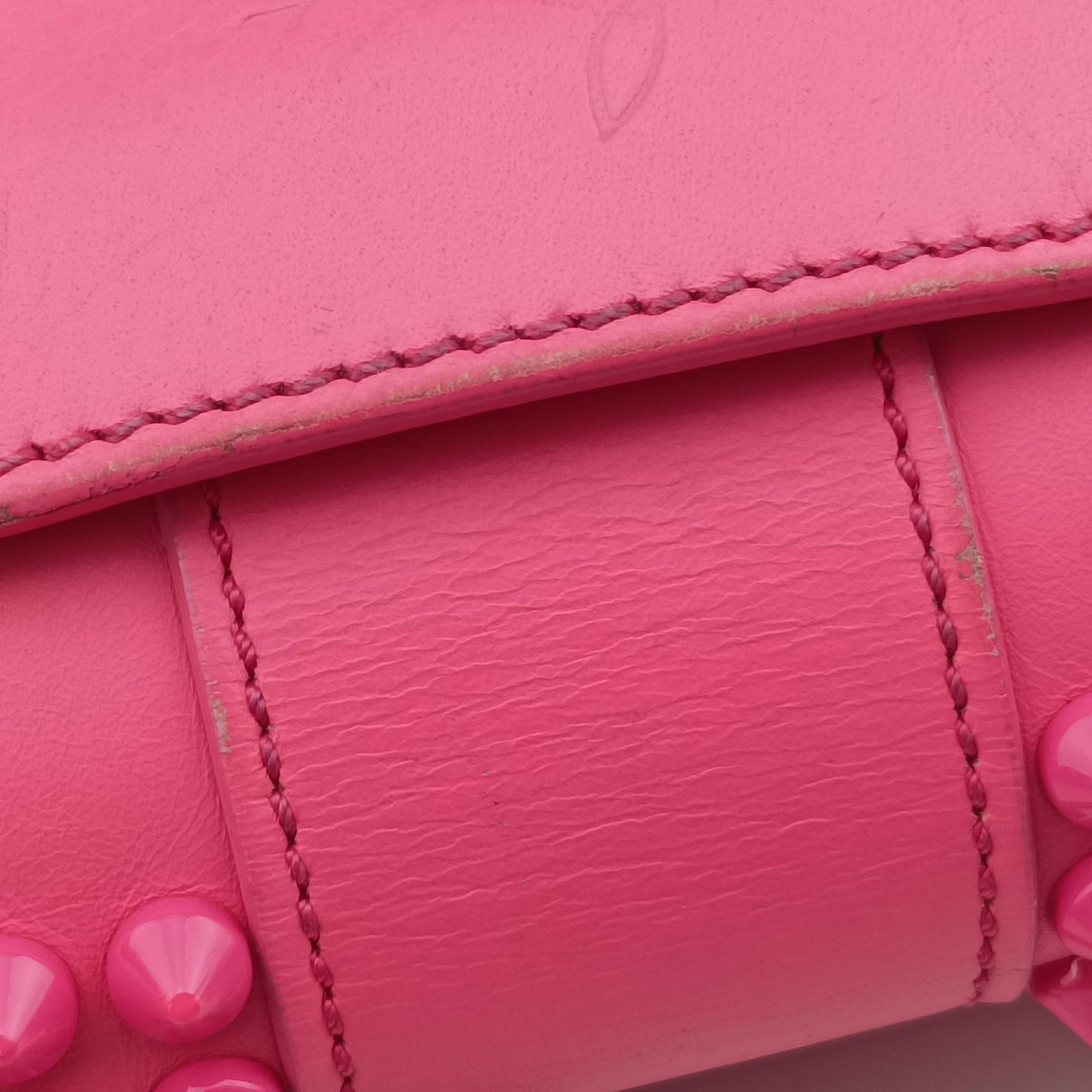 Vintage Christian Louboutin Sweet Charity Scarabe Spike Pink Leather  shoulderbag | stylenewstar