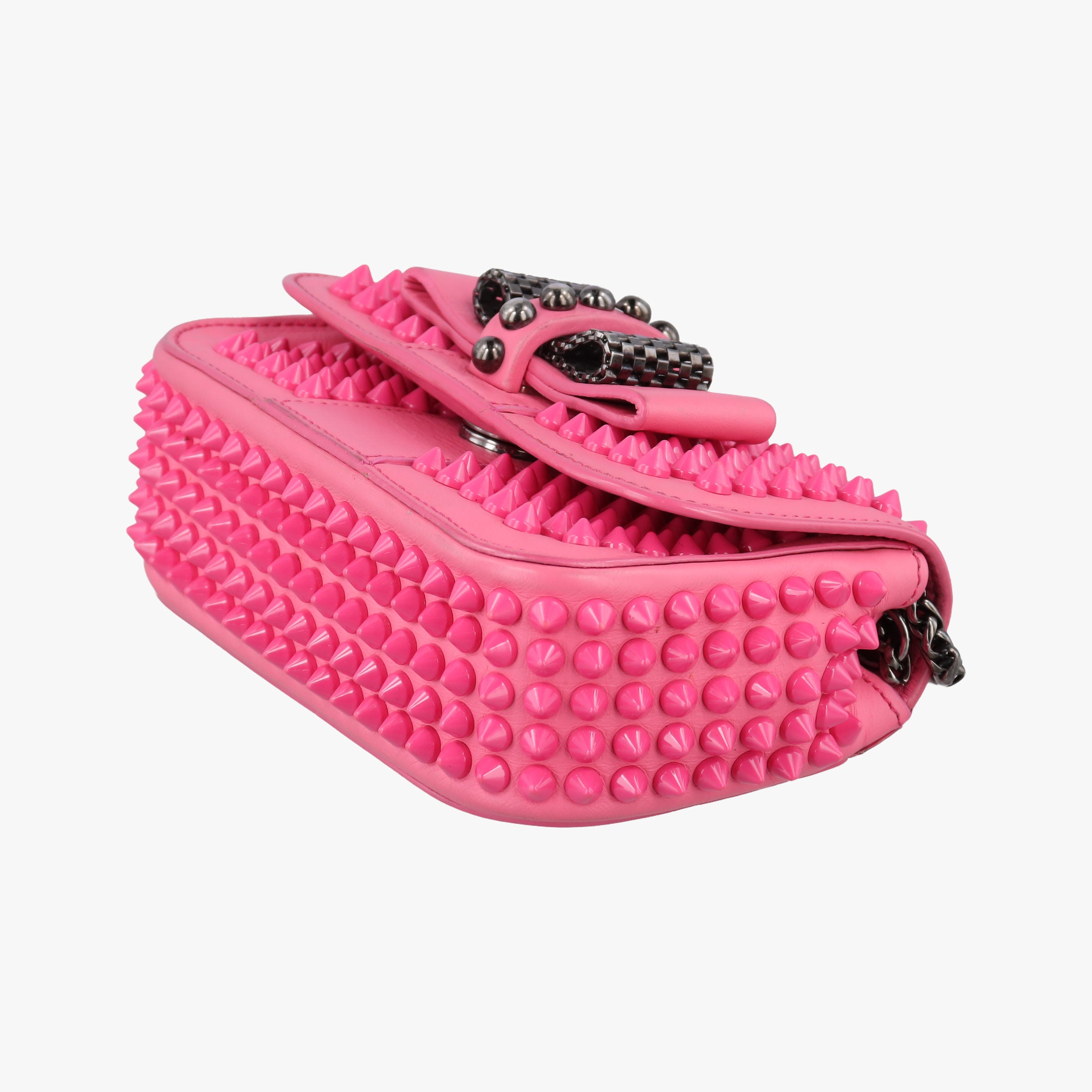 Vintage Christian Louboutin Sweet Charity Scarabe Spike Pink Leather  shoulderbag | stylenewstar