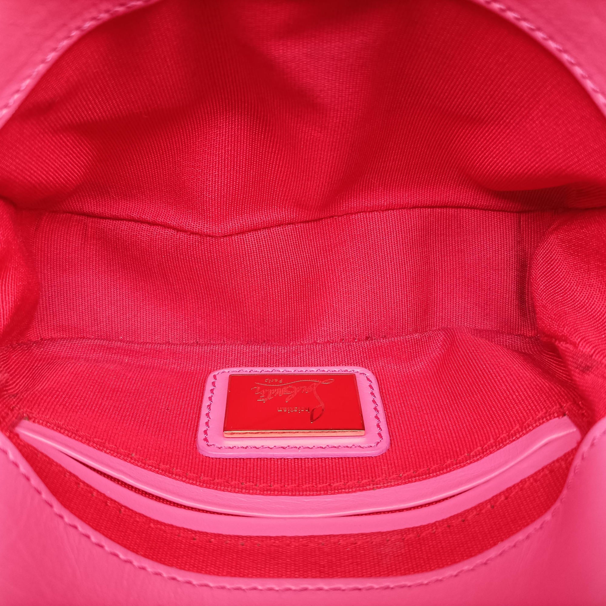 Vintage Christian Louboutin Sweet Charity Scarabe Spike Pink Leather  shoulderbag | stylenewstar