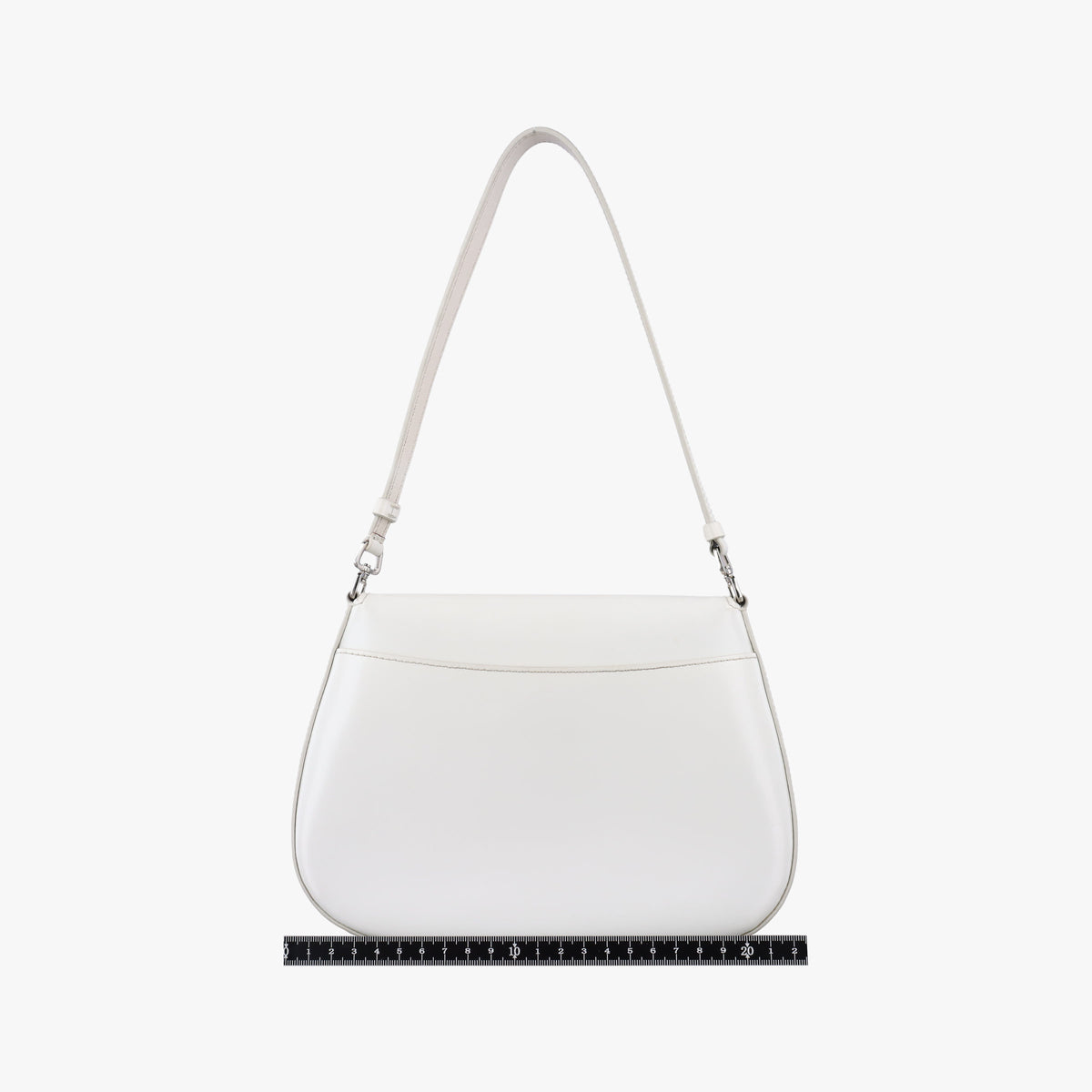 Pre-owned Prada Cleo Flap White Leather  shoulderbag | stylenewstar