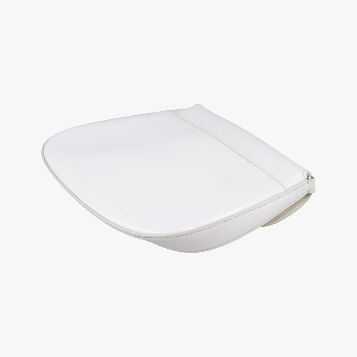 Pre-owned Prada Cleo Flap White Leather  shoulderbag | stylenewstar