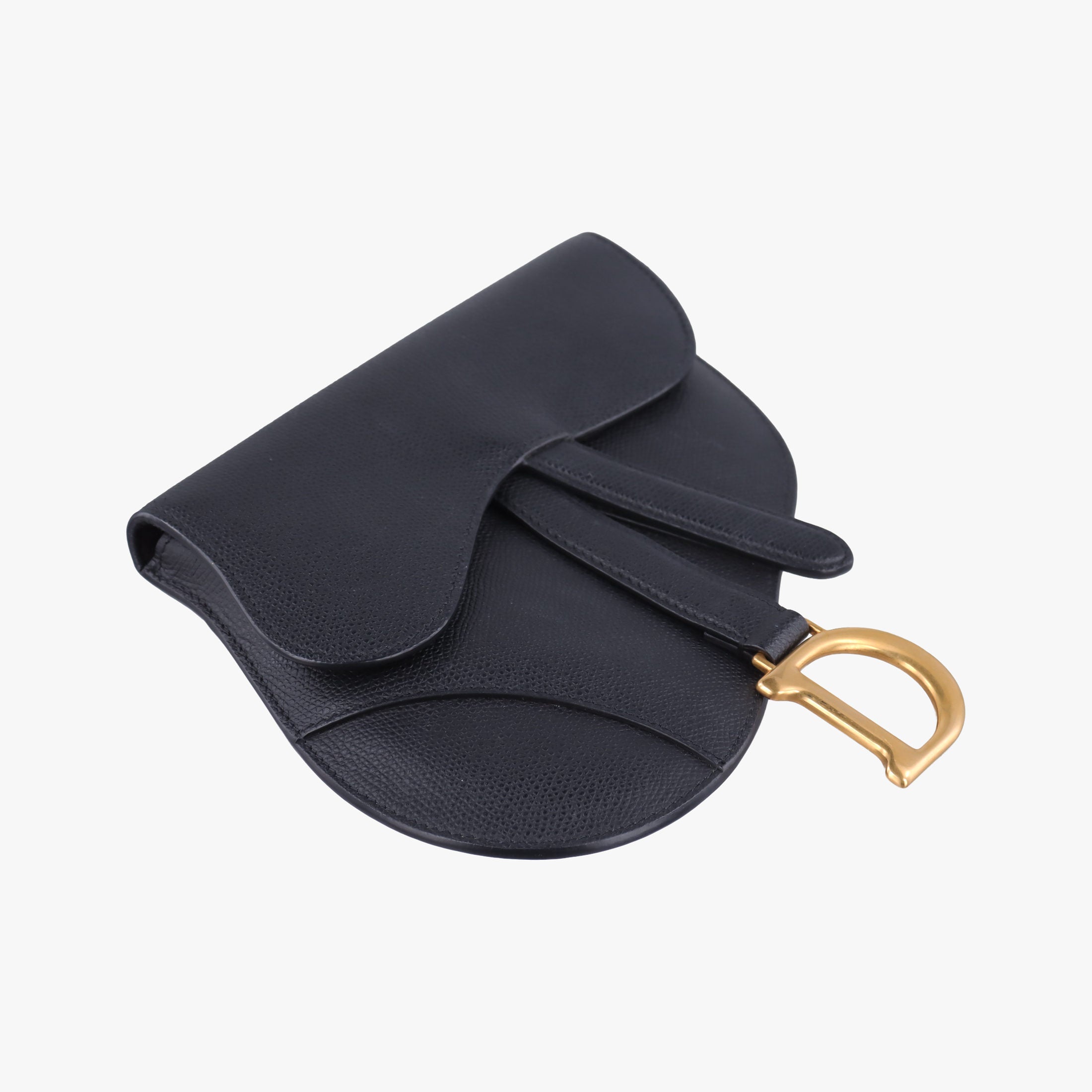 Pre-owned Christian Dior saddle Black leather  bum bag/waist bag | stylenewstar