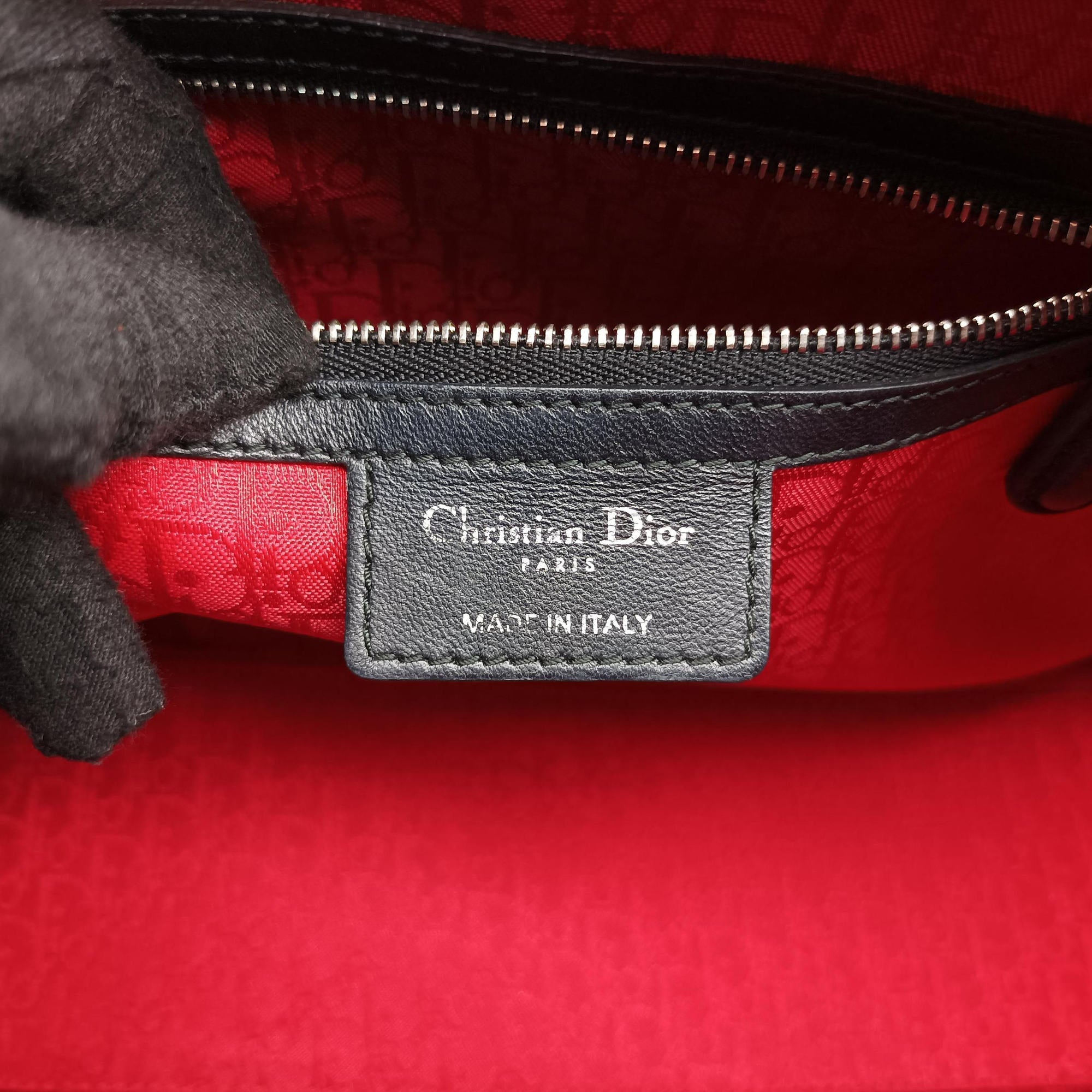 Pre-owned Christian Dior Lady Dior Black lambskin  shoulderbag | stylenewstar