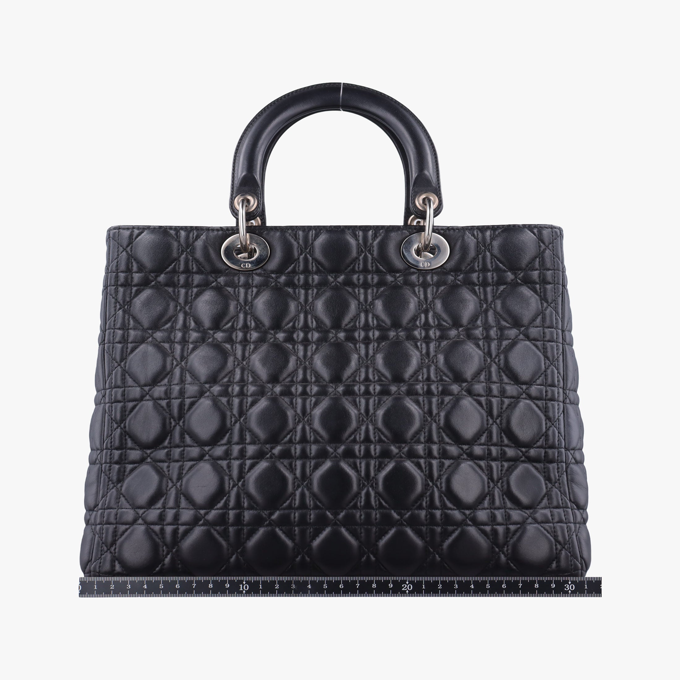 Pre-owned Christian Dior Lady Dior Black lambskin  shoulderbag | stylenewstar