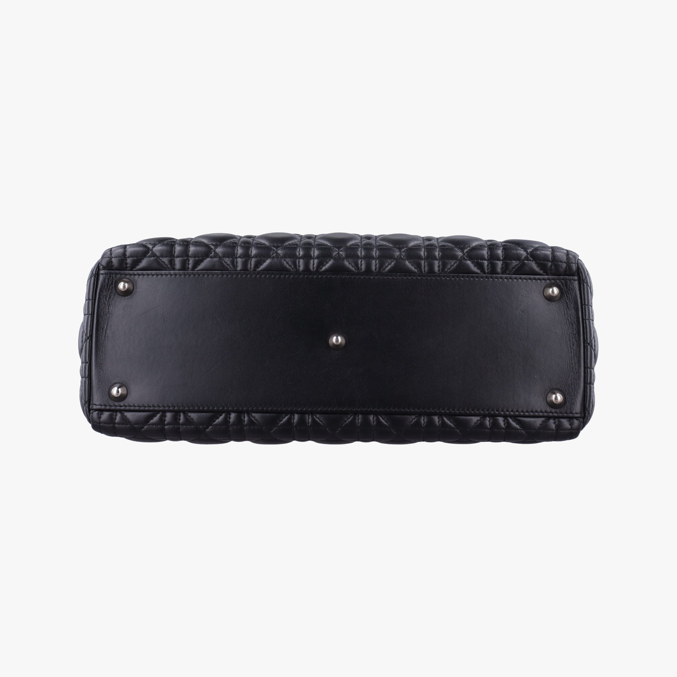 Pre-owned Christian Dior Lady Dior Black lambskin  shoulderbag | stylenewstar