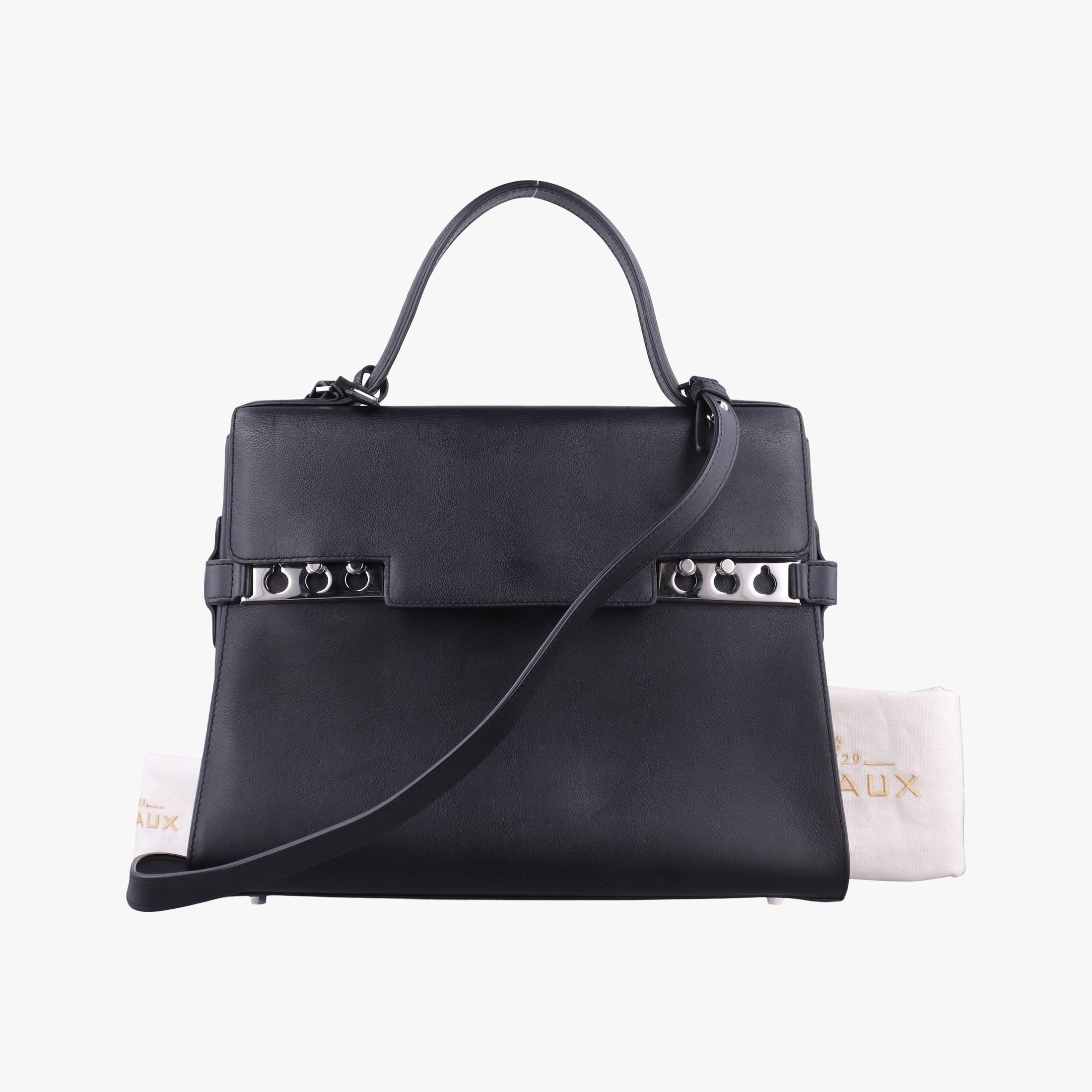 Vintage Delvaux Tampete Black Leather  shoulderbag | stylenewstar