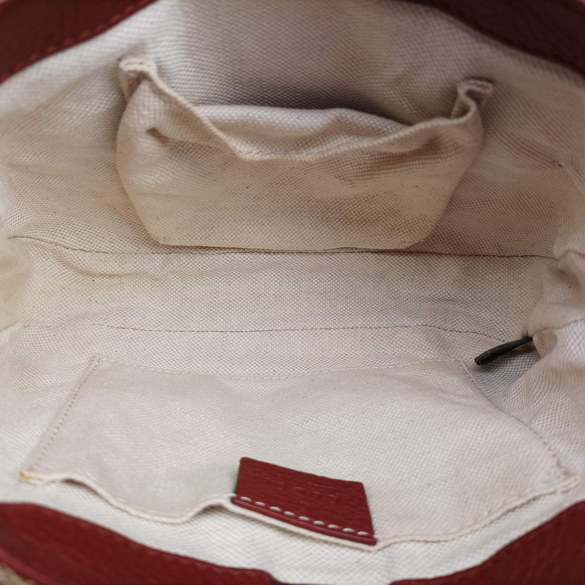 Pre-owned Gucci GG Dressage Beige × Red  canvas×leather 296854 shoulderbag | stylenewstar