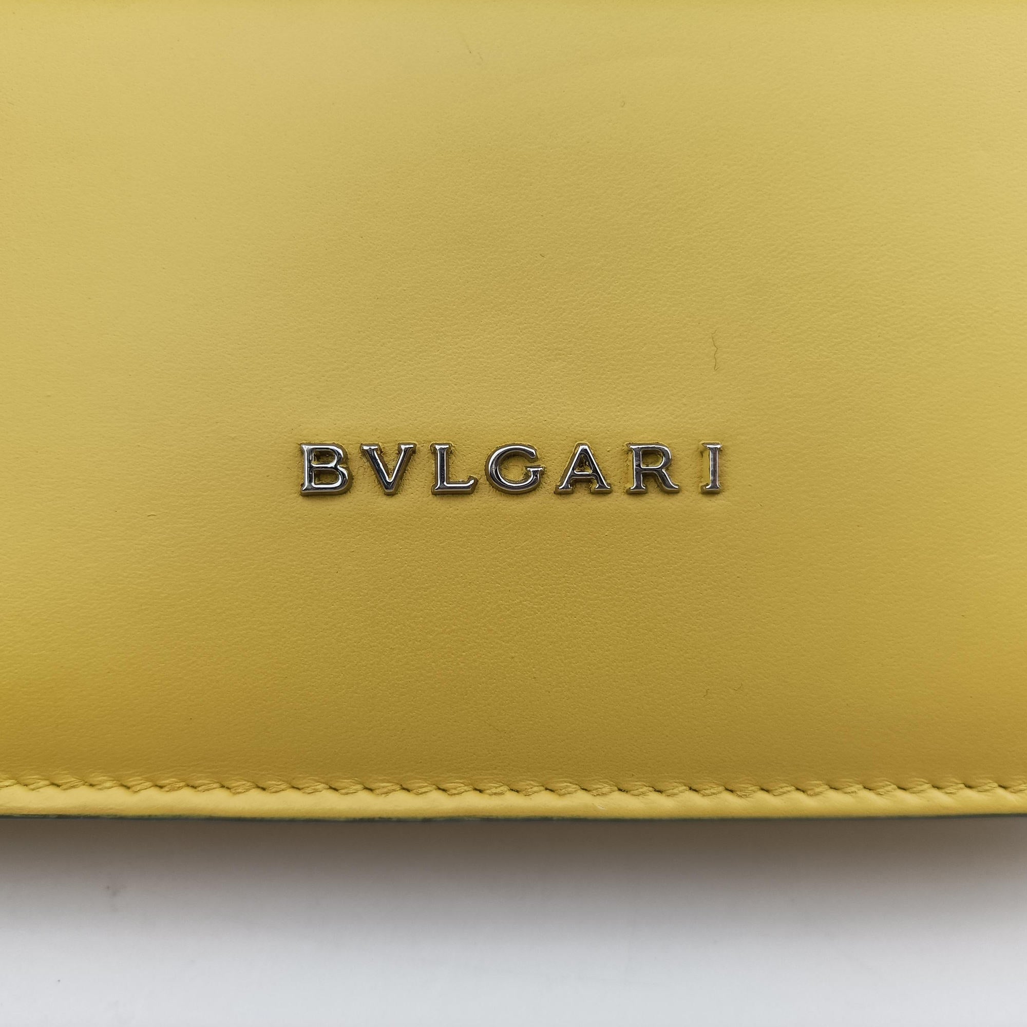 Secondhand Bvlgari Serpenti Yellow Galuchat Skin×Leather  shoulderbag | stylenewstar