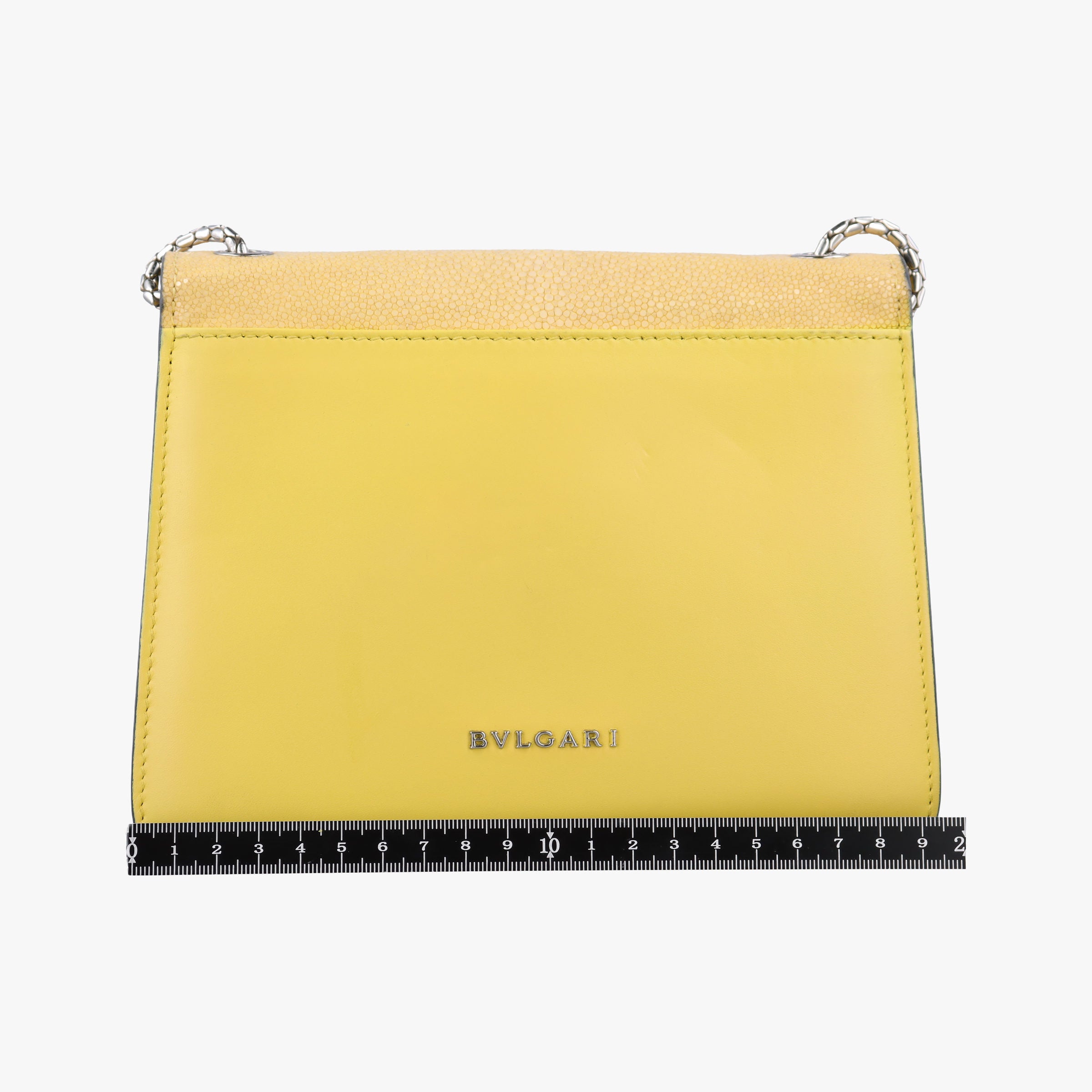 Secondhand Bvlgari Serpenti Yellow Galuchat Skin×Leather  shoulderbag | stylenewstar