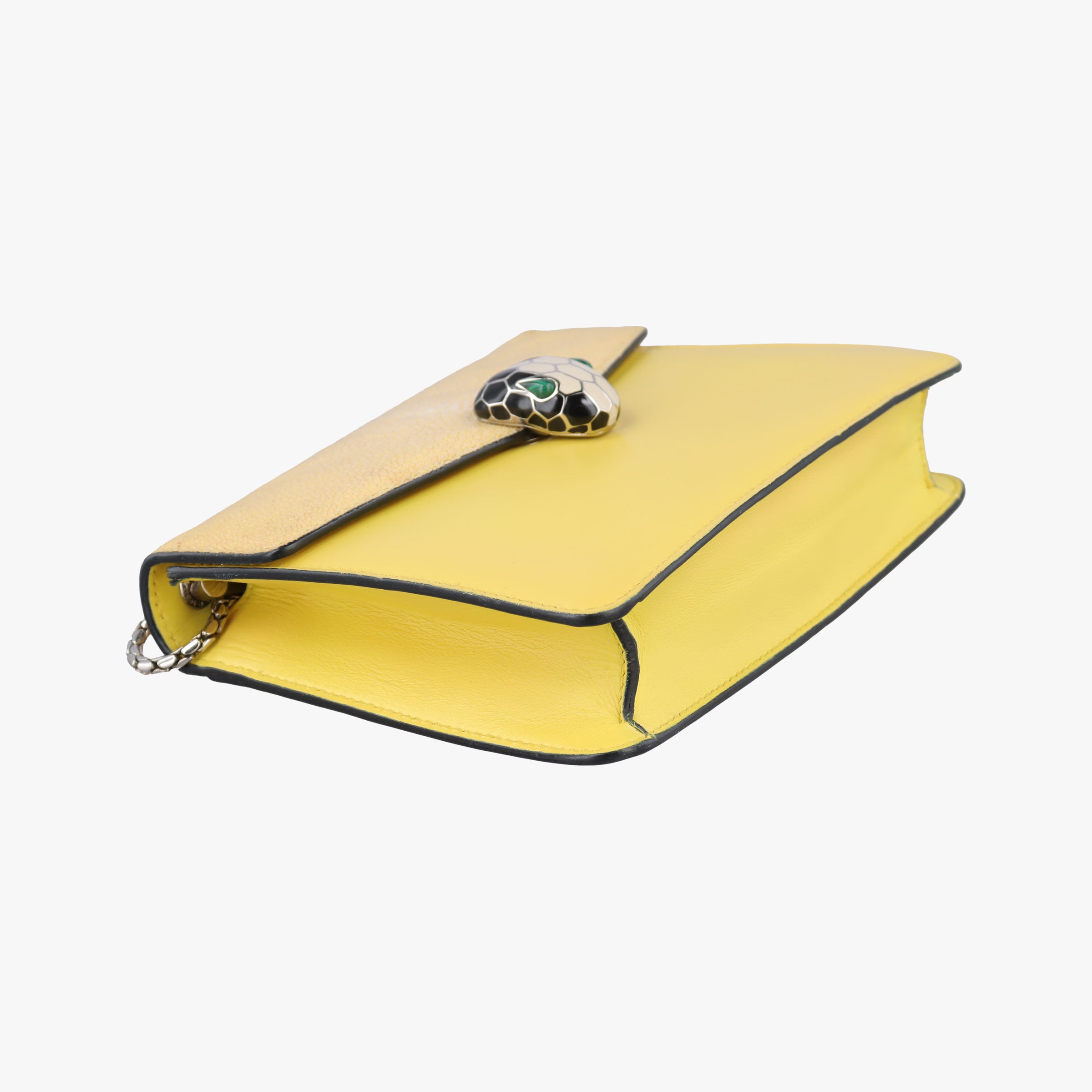 Secondhand Bvlgari Serpenti Yellow Galuchat Skin×Leather  shoulderbag | stylenewstar