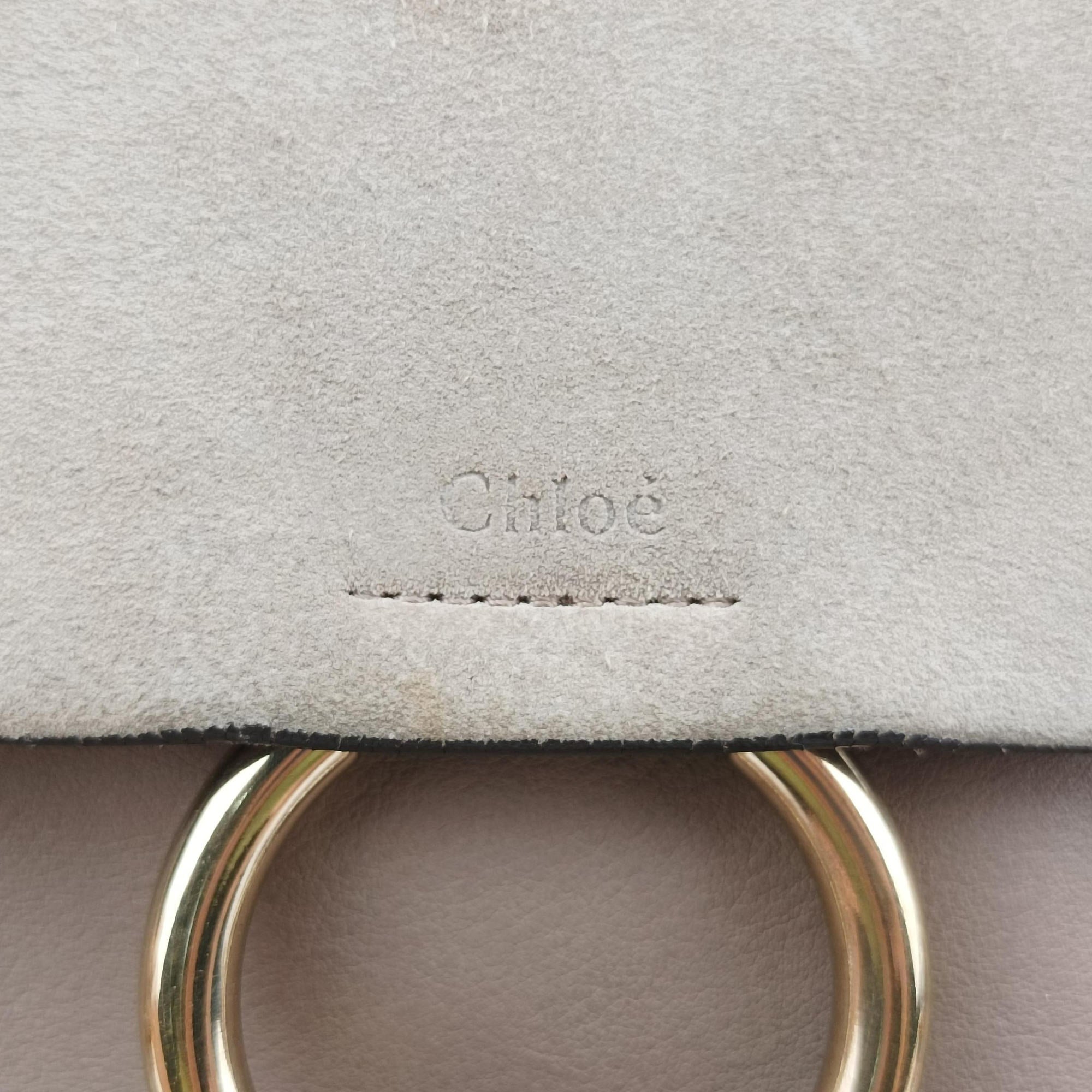 Vintage Chloe FAYE mini Grey Suede × leather  backpack/rucksack | stylenewstar