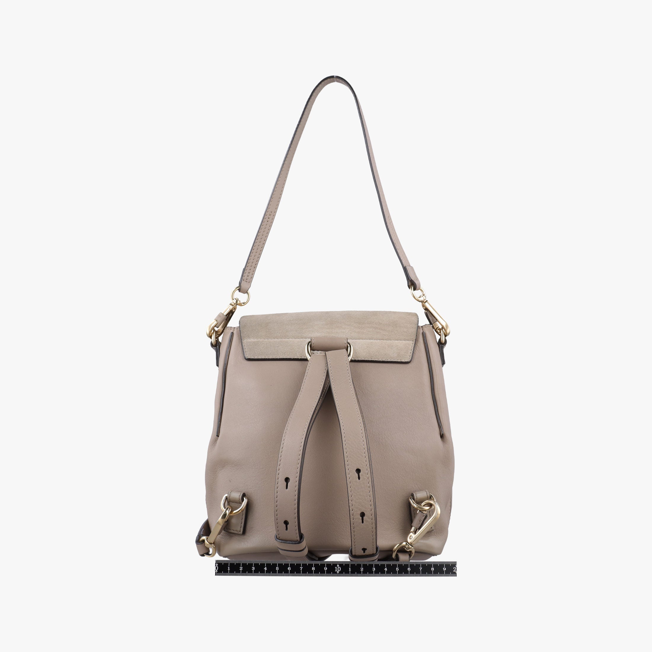 Vintage Chloe FAYE mini Grey Suede × leather  backpack/rucksack | stylenewstar