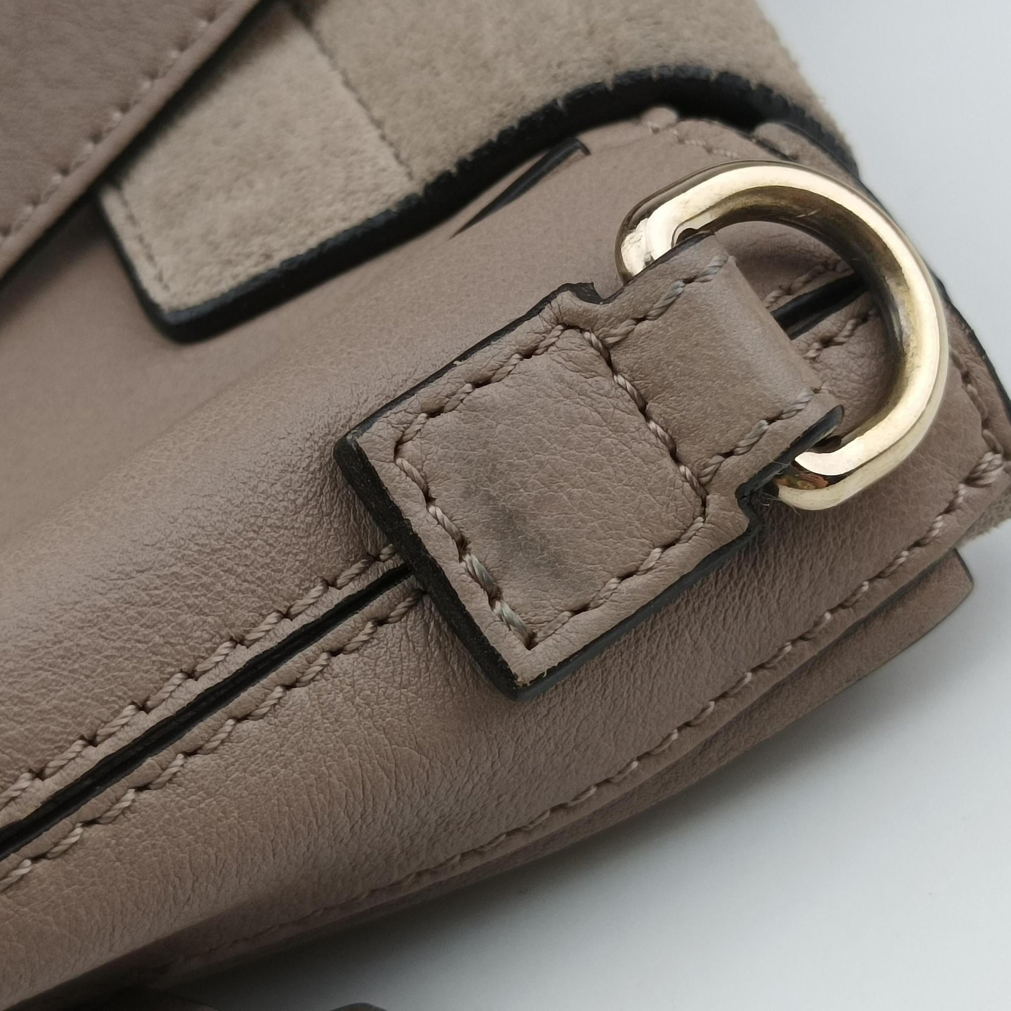 Vintage Chloe FAYE mini Grey Suede × leather  backpack/rucksack | stylenewstar