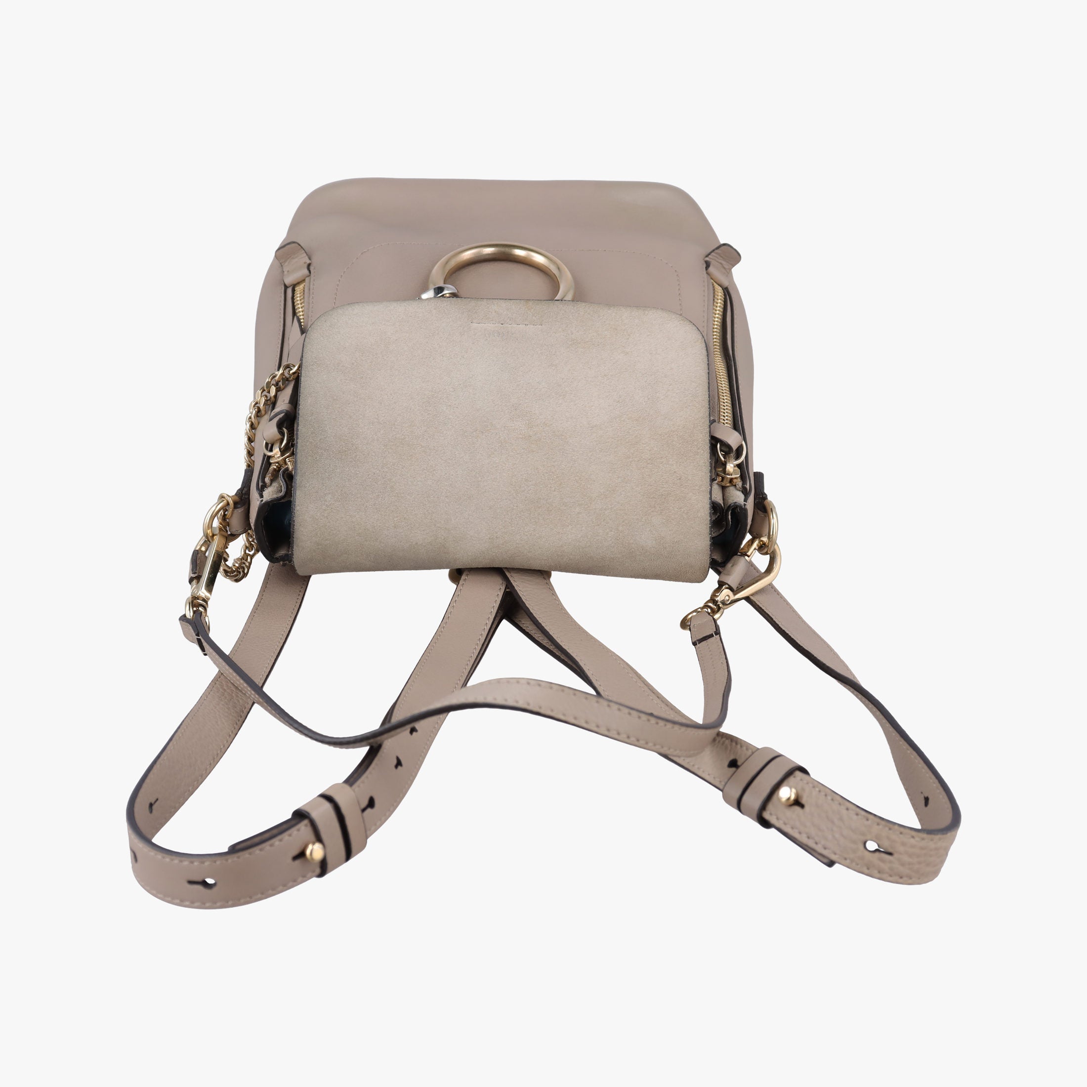 Vintage Chloe FAYE mini Grey Suede × leather  backpack/rucksack | stylenewstar