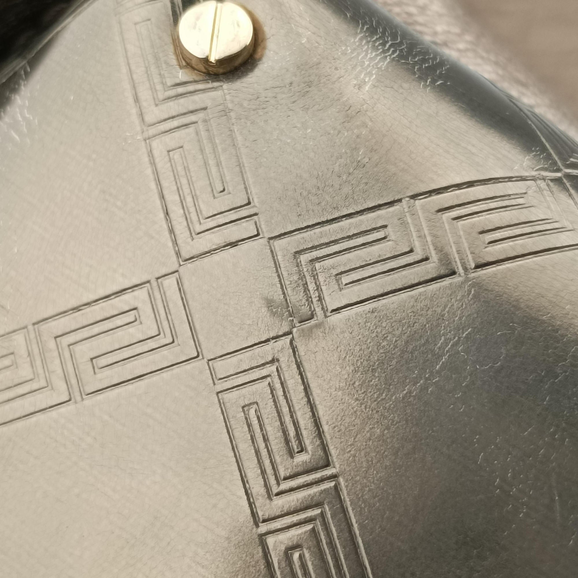 Secondhand VERSACE Metallic Hobo Gold Patent×Leather  handbag | stylenewstar