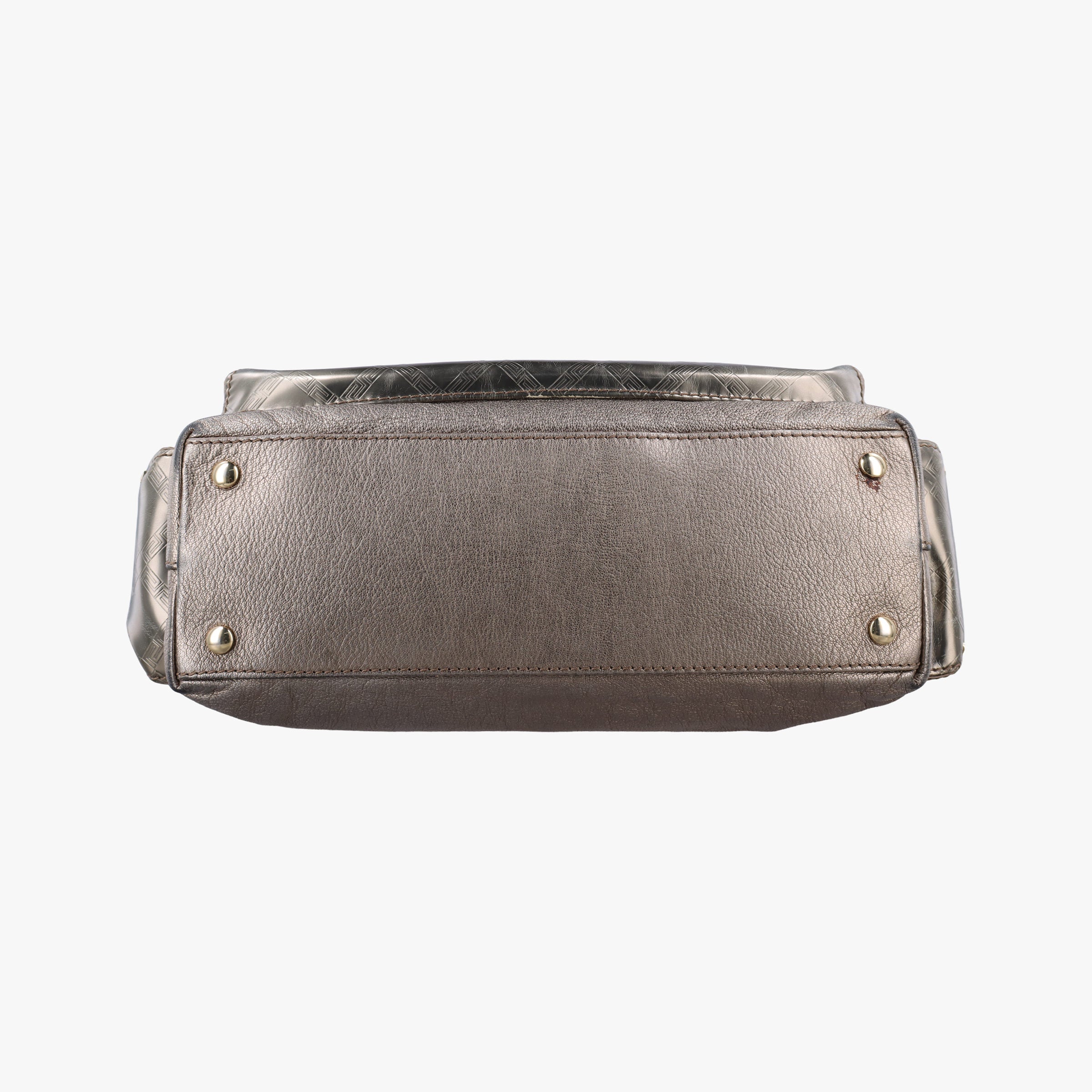 Secondhand VERSACE Metallic Hobo Gold Patent×Leather  handbag | stylenewstar