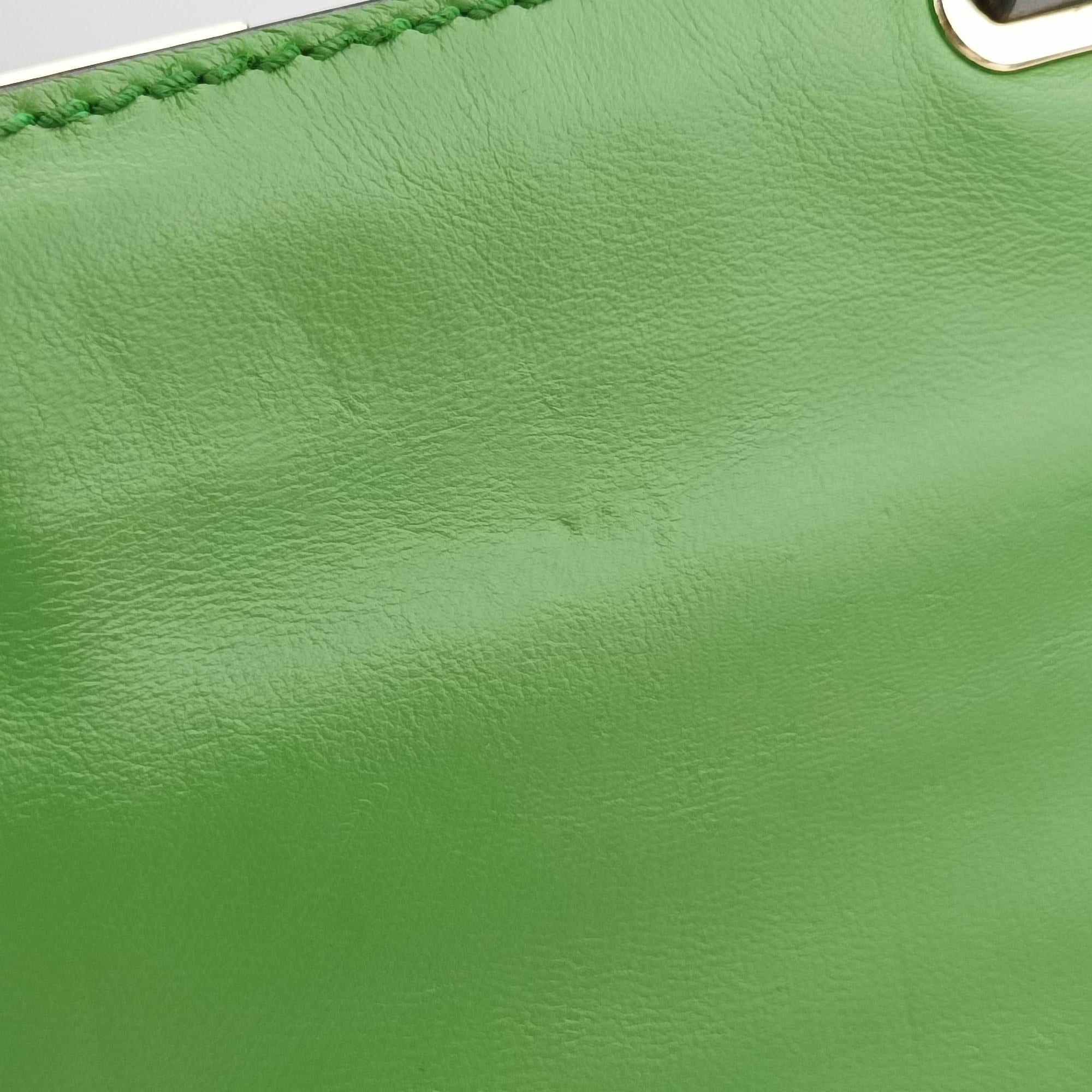 Pre-owned Valentino Rockstud Red×Green×Pink Leather  shoulderbag | stylenewstar