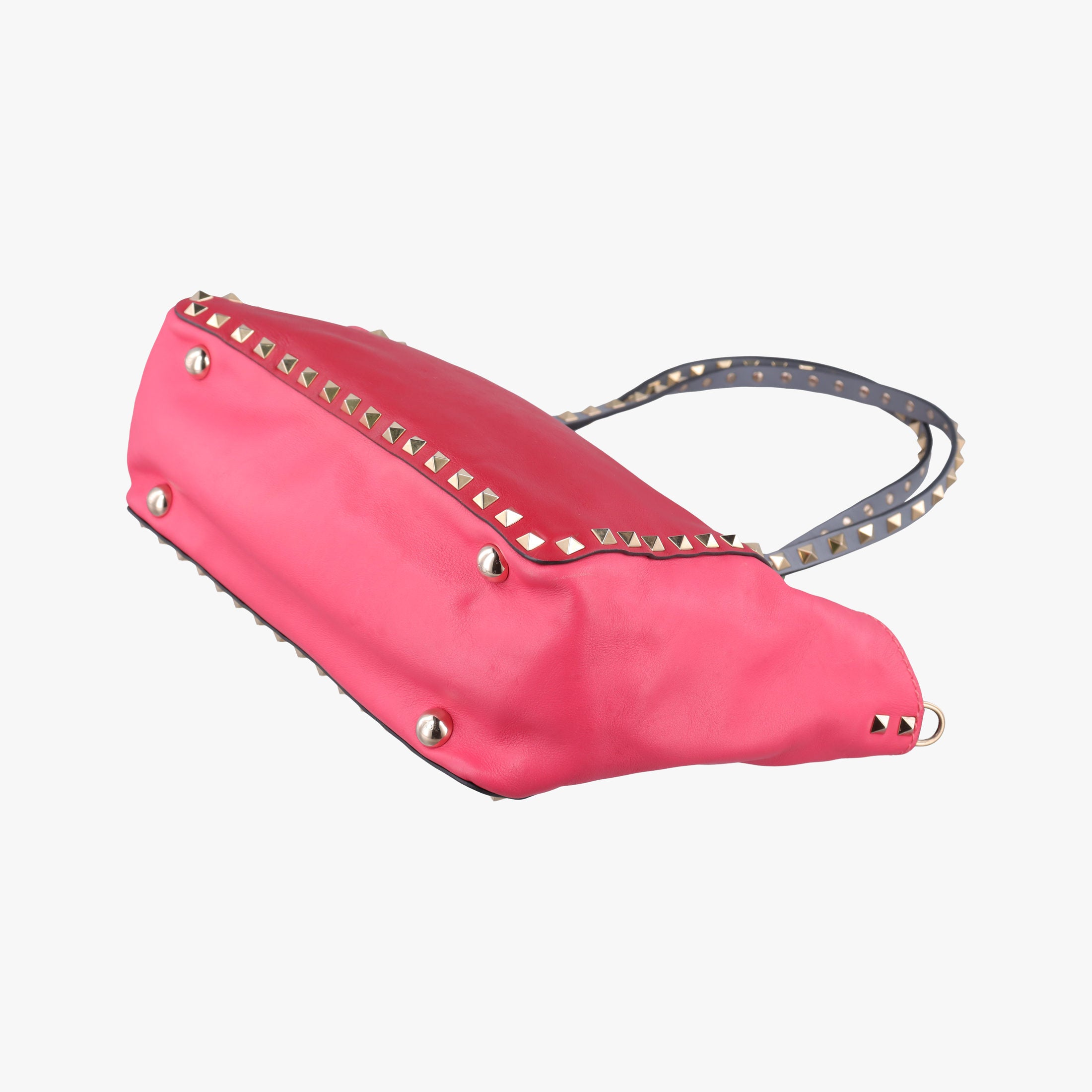 Pre-owned Valentino Rockstud Red×Green×Pink Leather  shoulderbag | stylenewstar