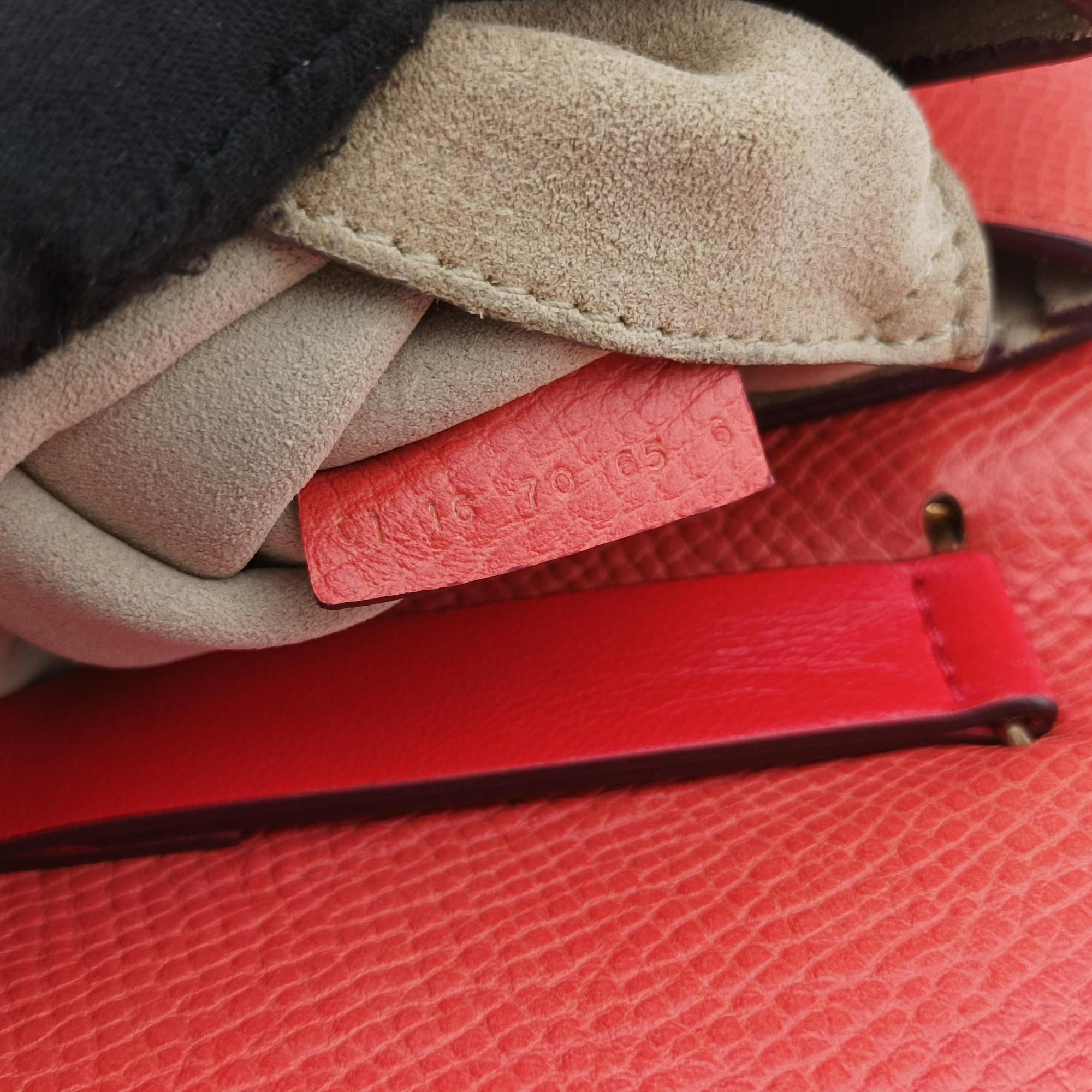 Pre-owned Chloe DREW Red×orange Leather  shoulderbag | stylenewstar