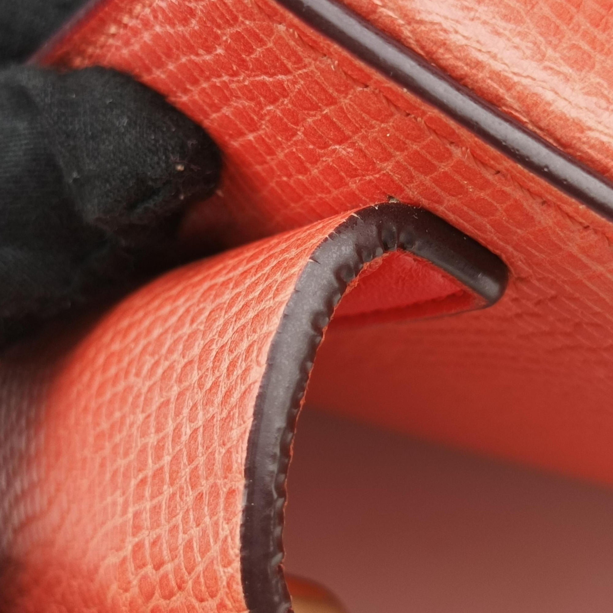 Pre-owned Chloe DREW Red×orange Leather  shoulderbag | stylenewstar
