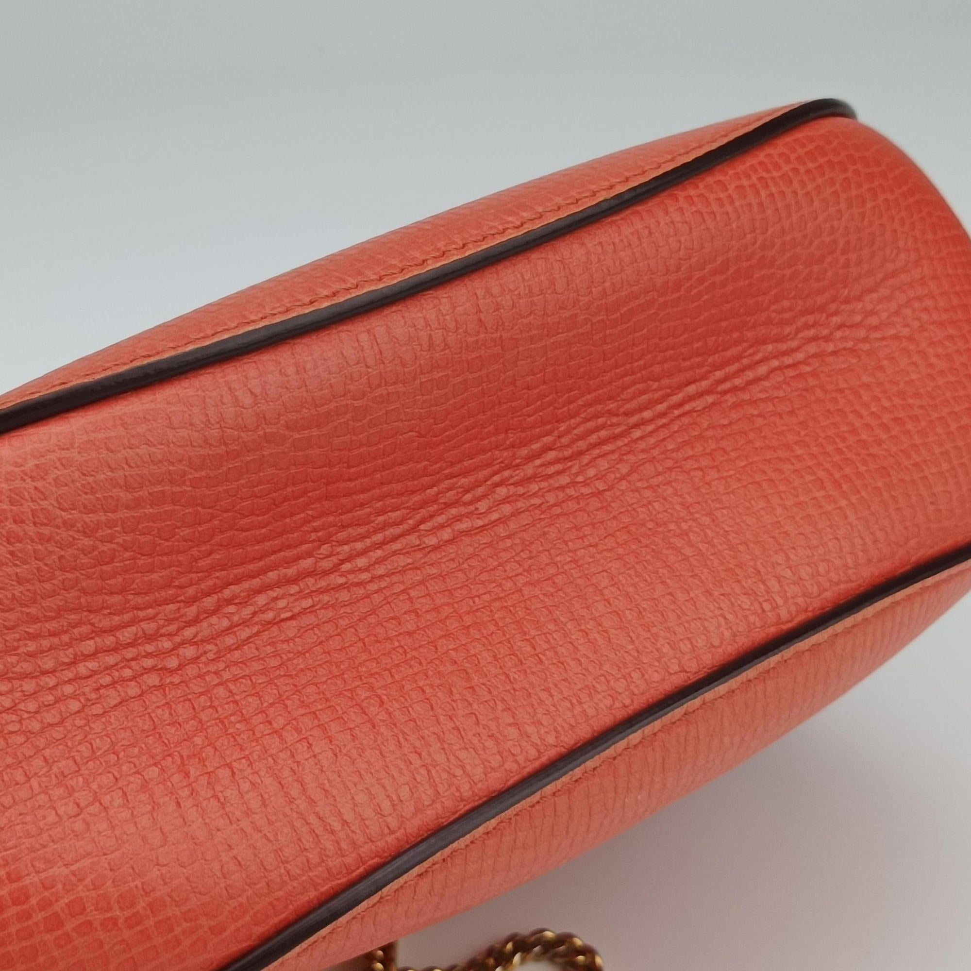 Pre-owned Chloe DREW Red×orange Leather  shoulderbag | stylenewstar