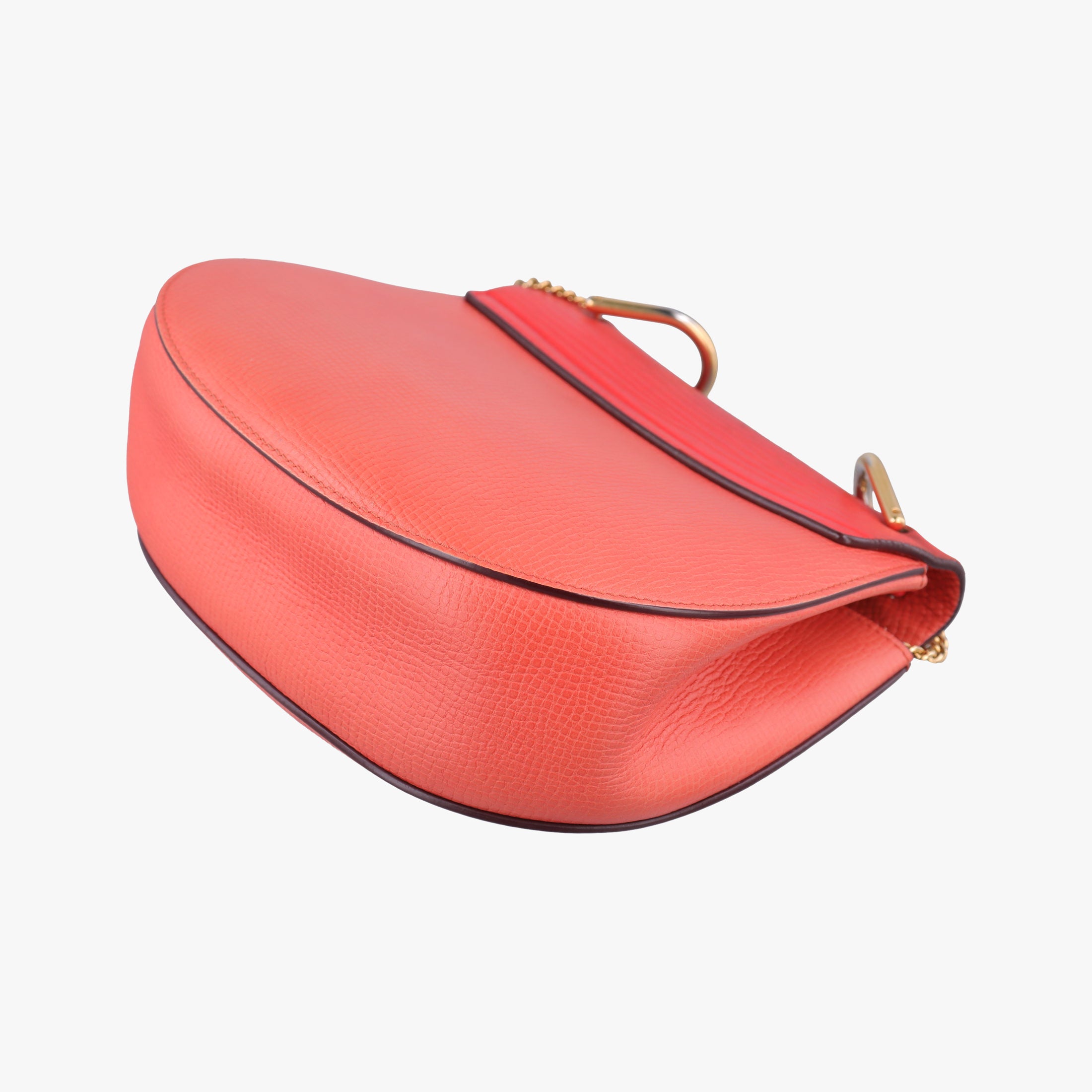 Pre-owned Chloe DREW Red×orange Leather  shoulderbag | stylenewstar