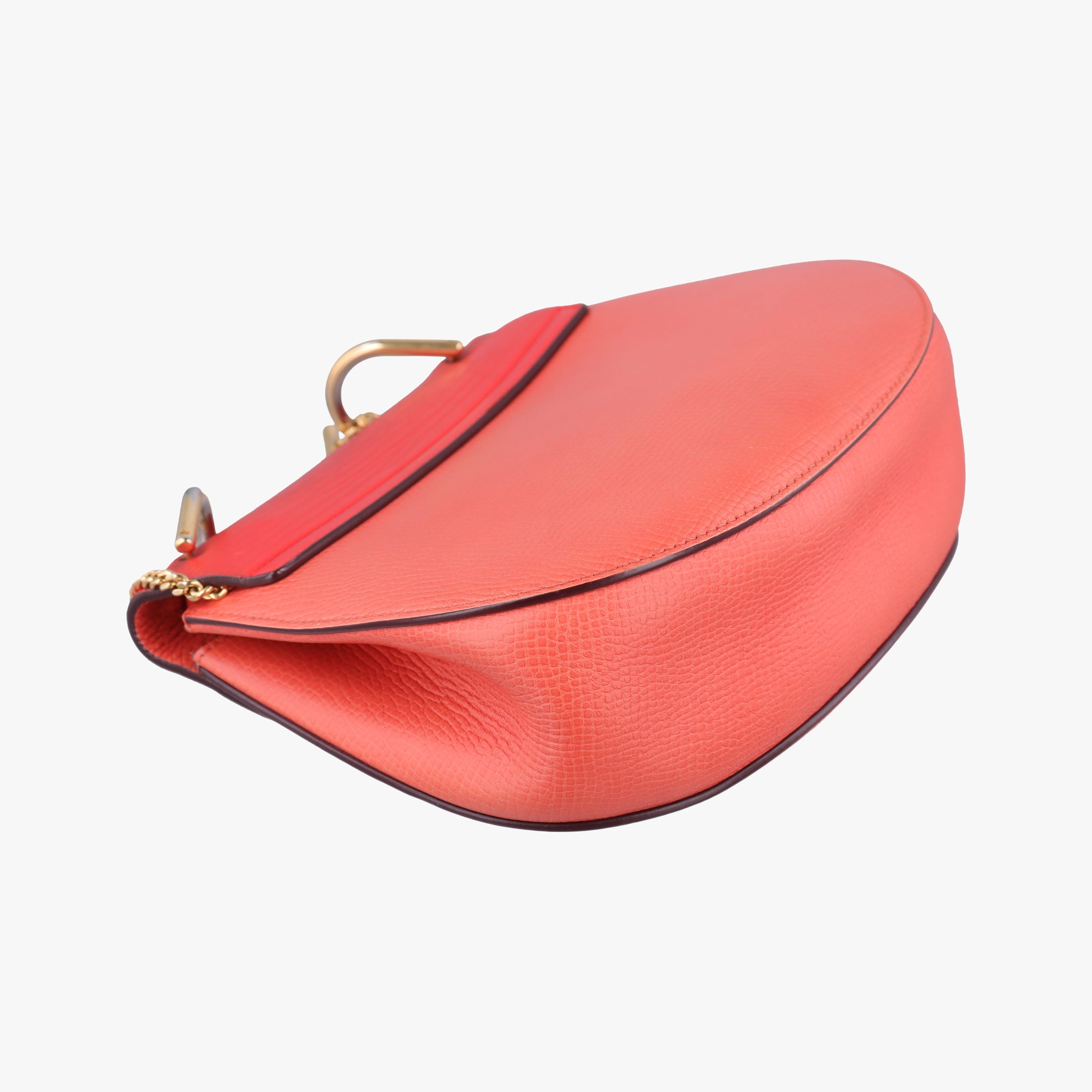 Pre-owned Chloe DREW Red×orange Leather  shoulderbag | stylenewstar