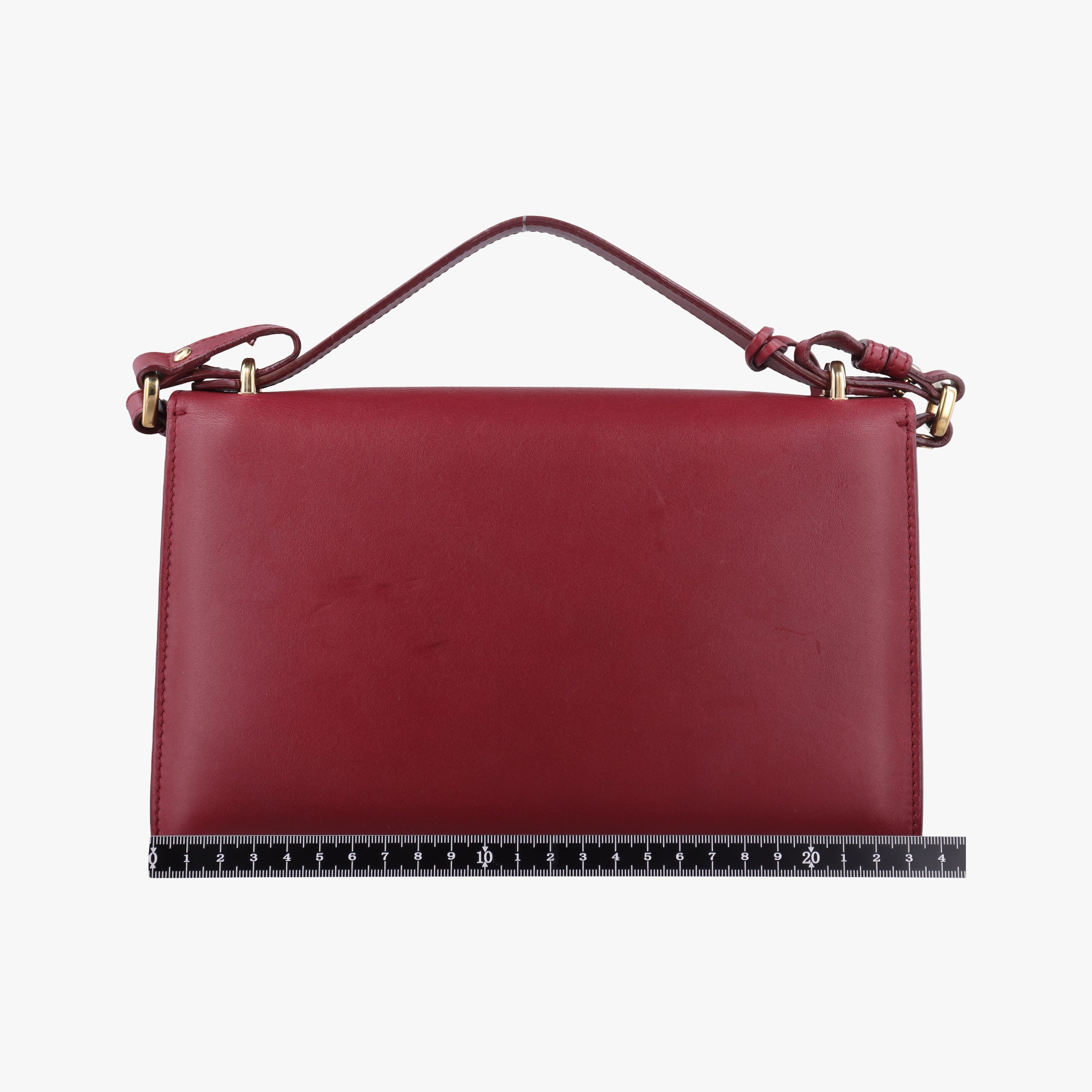 Pre-owned Ferragamo Gancino Burgundy Leather  shoulderbag | stylenewstar
