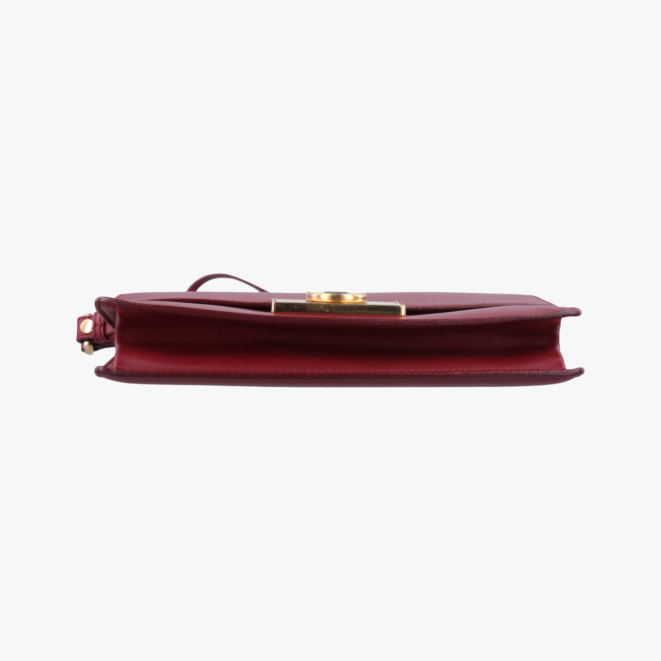 Pre-owned Ferragamo Gancino Burgundy Leather  shoulderbag | stylenewstar