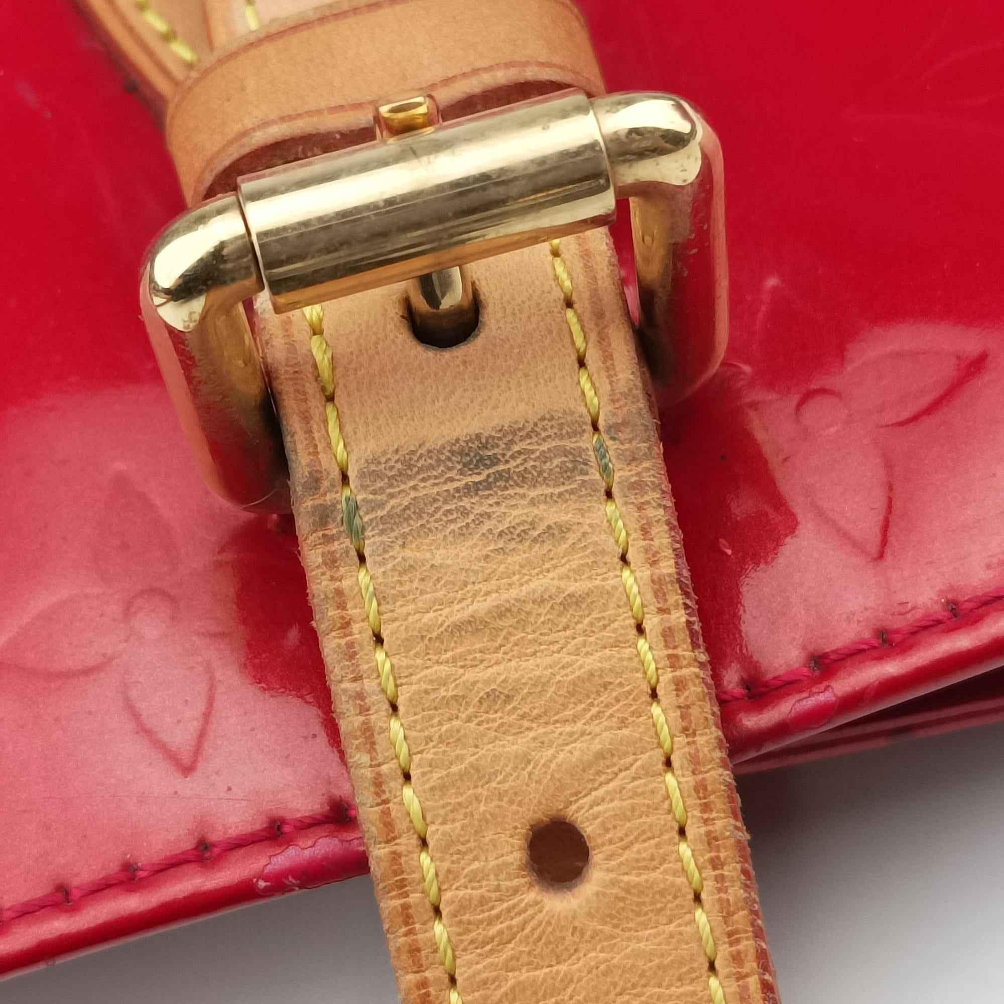 Secondhand Louis Vuitton Rosewood FRAMBOISE Vernis M91989 handbag | stylenewstar