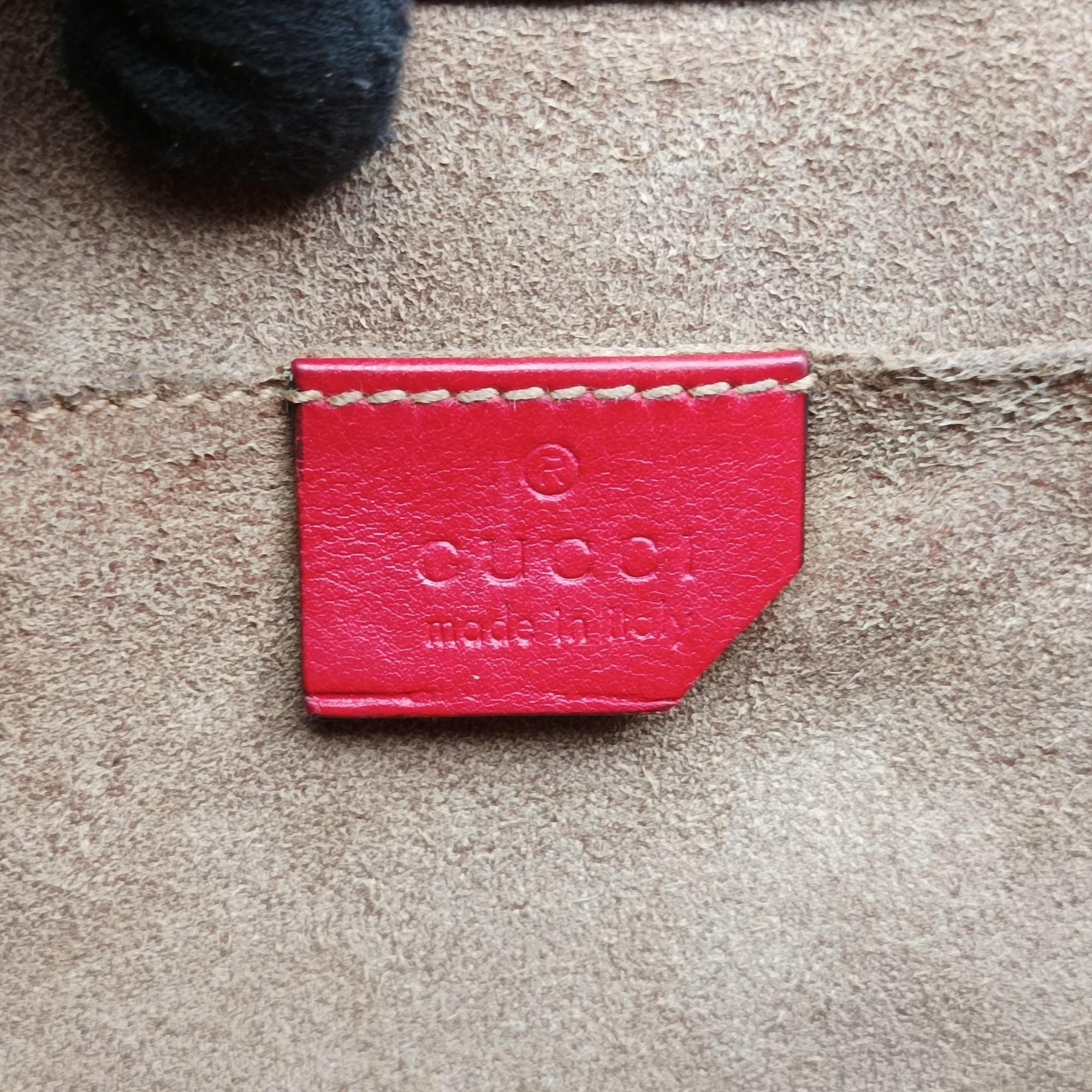 Pre-owned Gucci Padlock Guccissima Beige×Red×Multicolour PVC coated canvas×Leather 453189 shoulderbag | stylenewstar