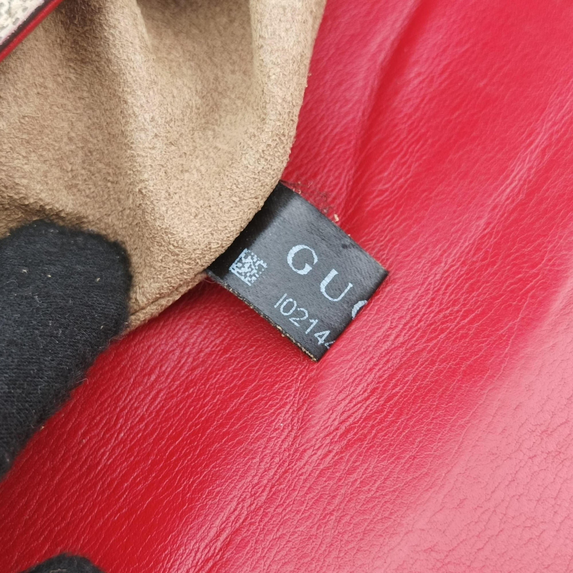 Pre-owned Gucci Padlock Guccissima Beige×Red×Multicolour PVC coated canvas×Leather 453189 shoulderbag | stylenewstar