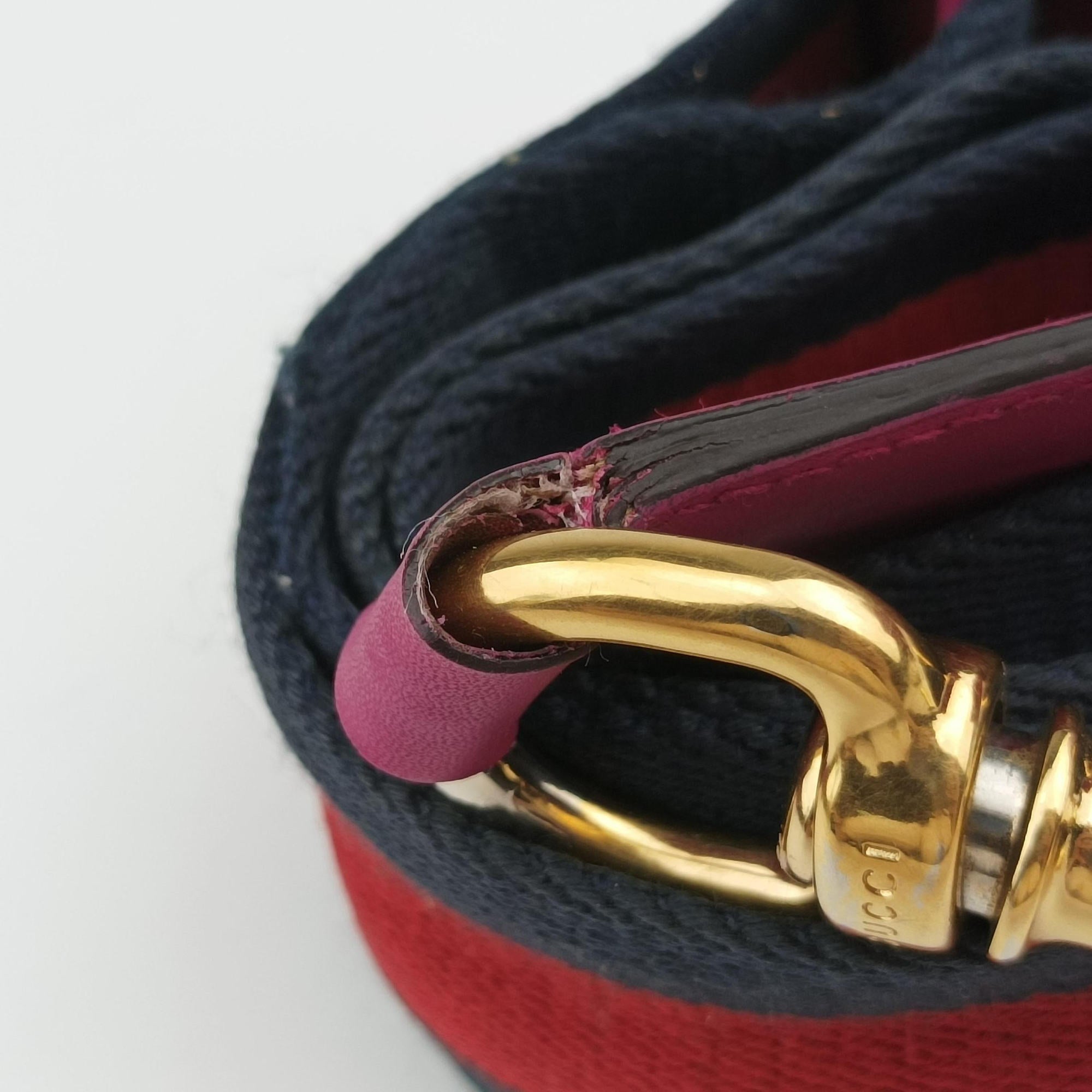 Pre-owned Gucci Padlock Guccissima Beige×Red×Multicolour PVC coated canvas×Leather 453189 shoulderbag | stylenewstar