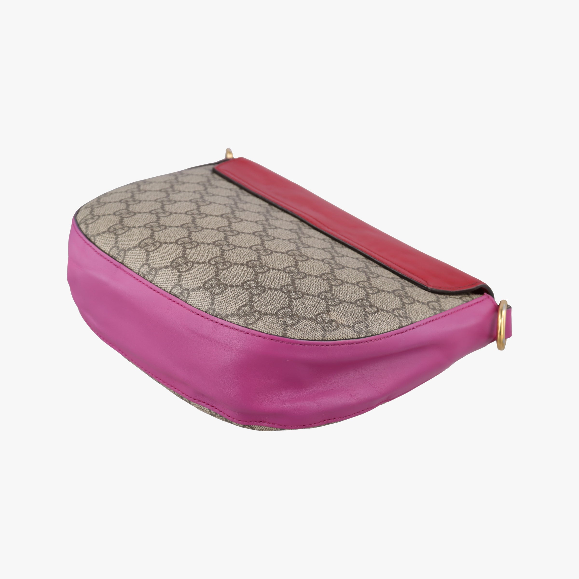 Pre-owned Gucci Padlock Guccissima Beige×Red×Multicolour PVC coated canvas×Leather 453189 shoulderbag | stylenewstar