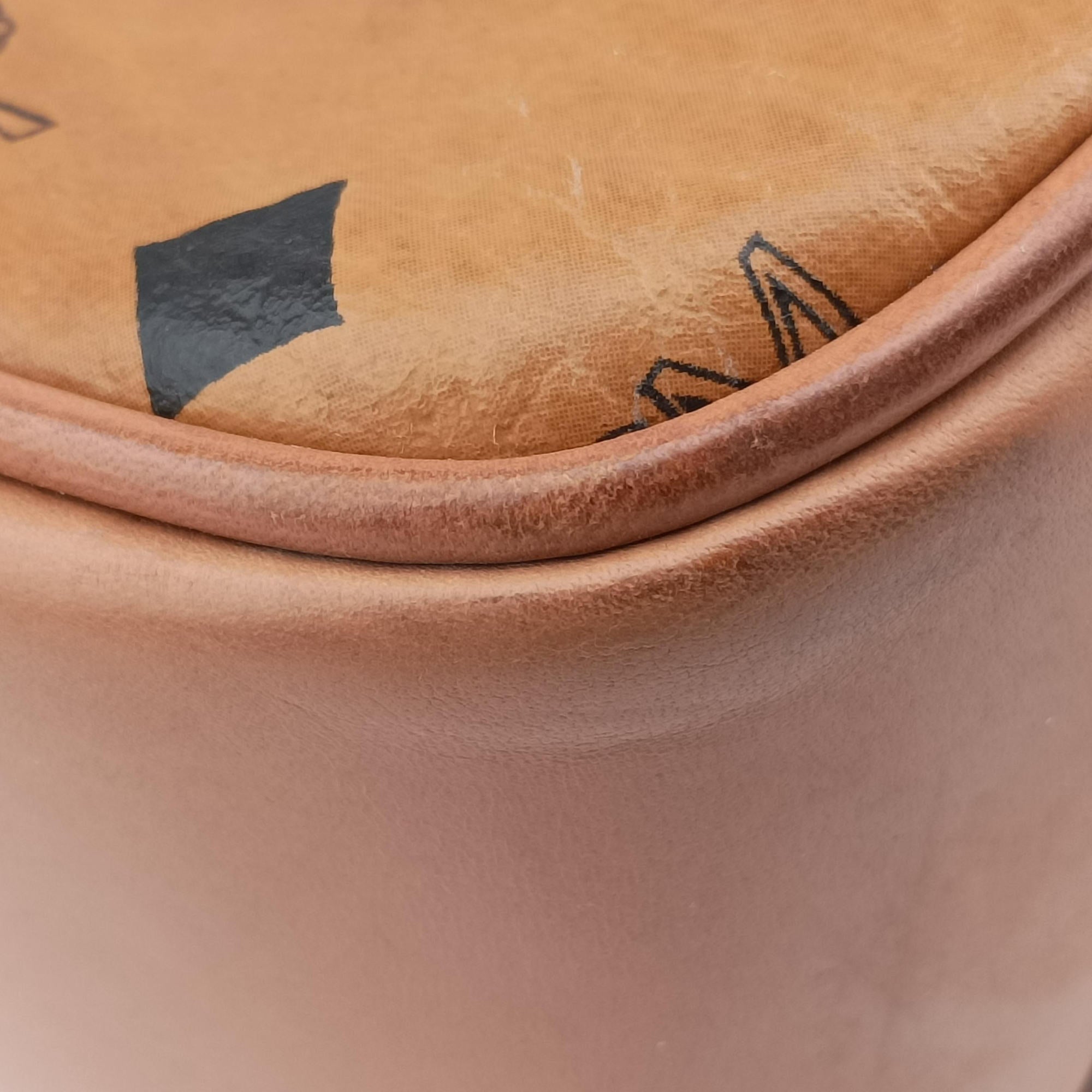 Vintage MCM Logogram business Brown Leather  handbag | stylenewstar