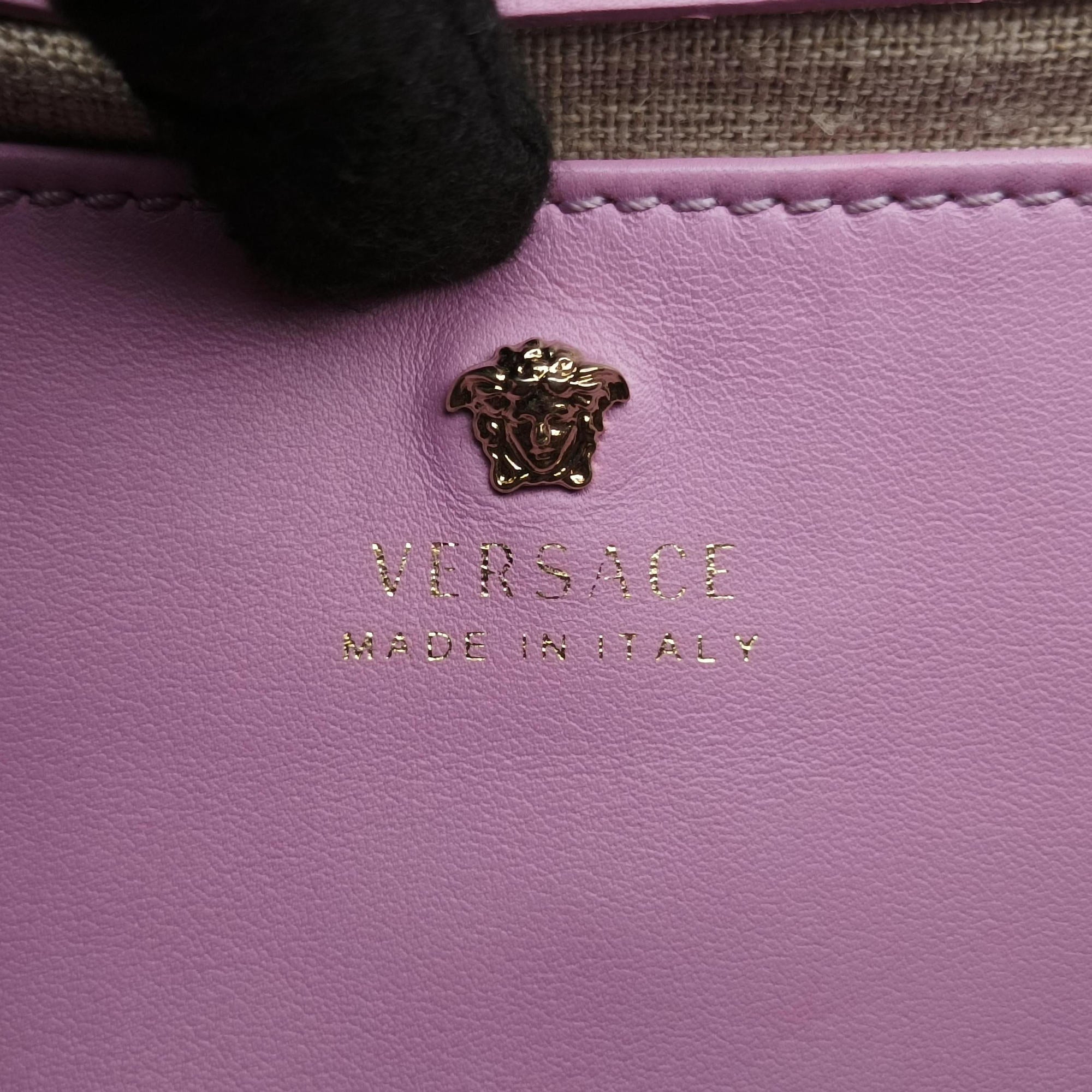Vintage VERSACE Palazzo Empire Medusa Pink Leather  shoulderbag | stylenewstar