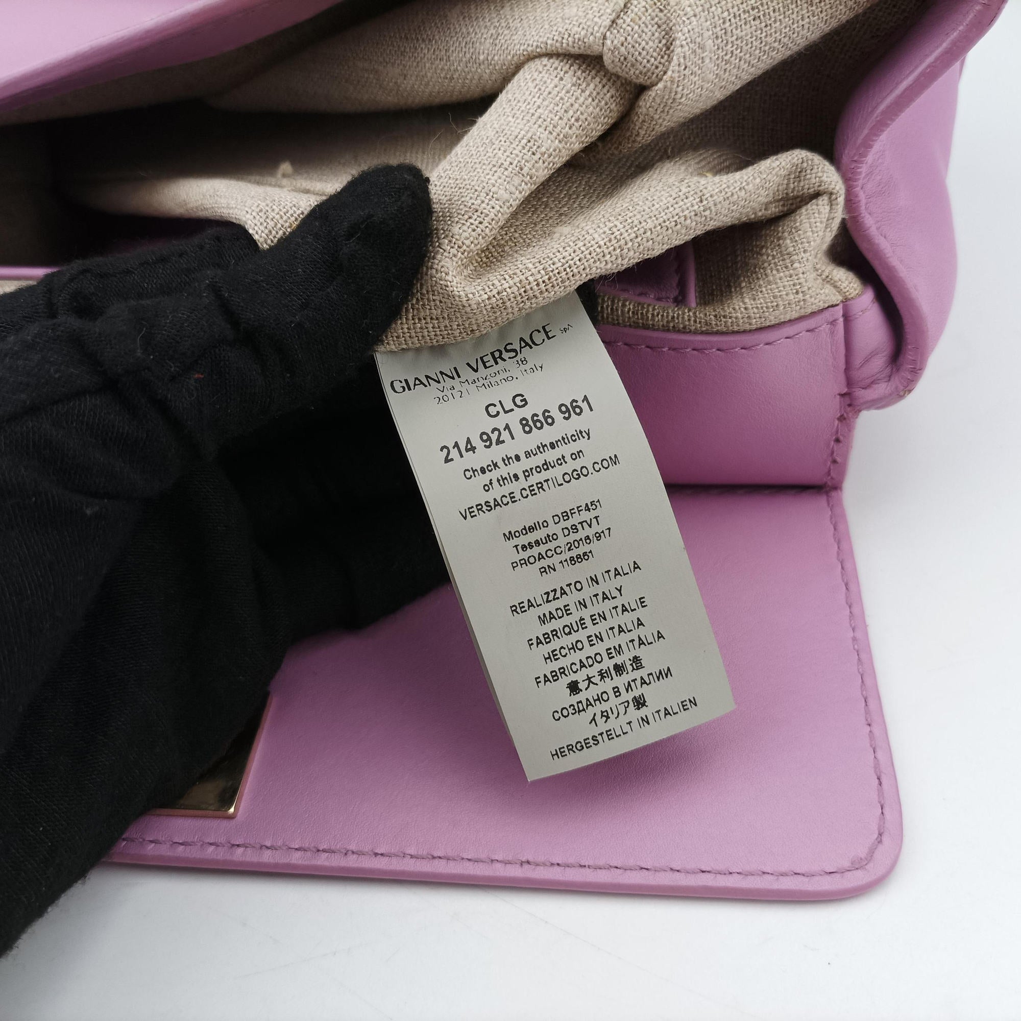 Vintage VERSACE Palazzo Empire Medusa Pink Leather  shoulderbag | stylenewstar