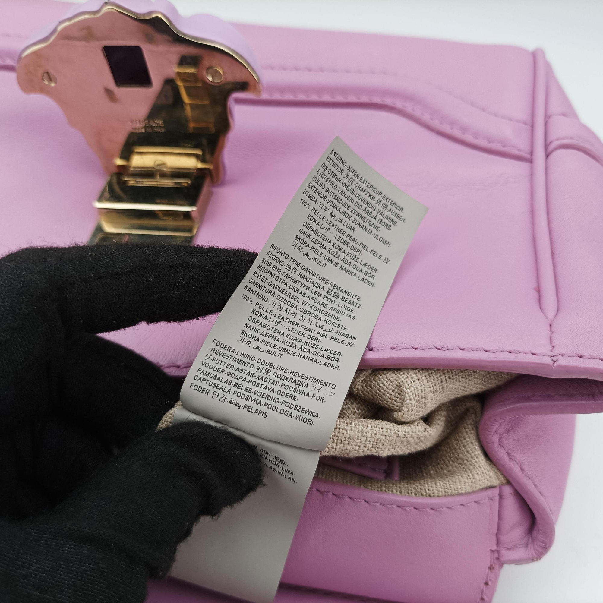 Vintage VERSACE Palazzo Empire Medusa Pink Leather  shoulderbag | stylenewstar