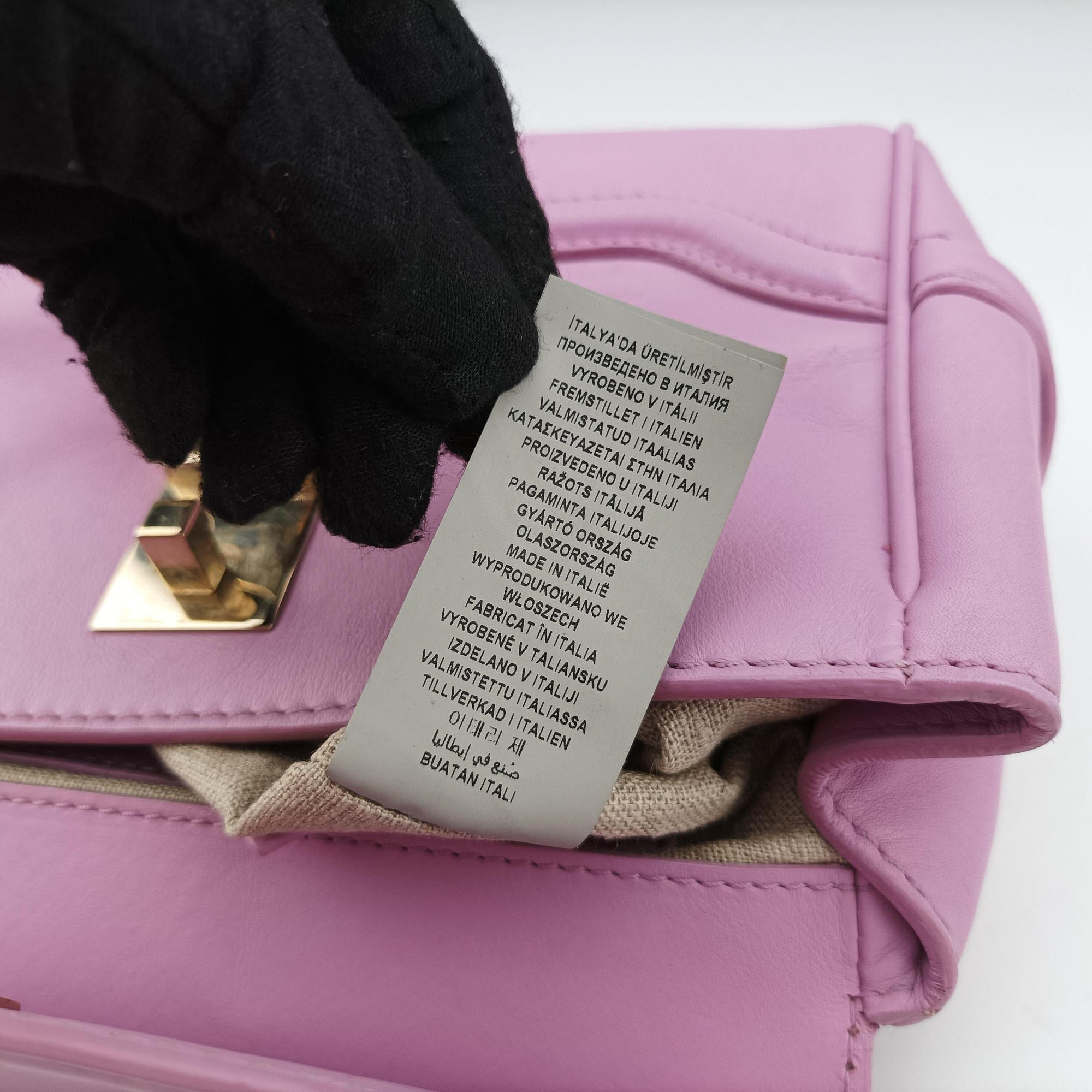 Vintage VERSACE Palazzo Empire Medusa Pink Leather  shoulderbag | stylenewstar