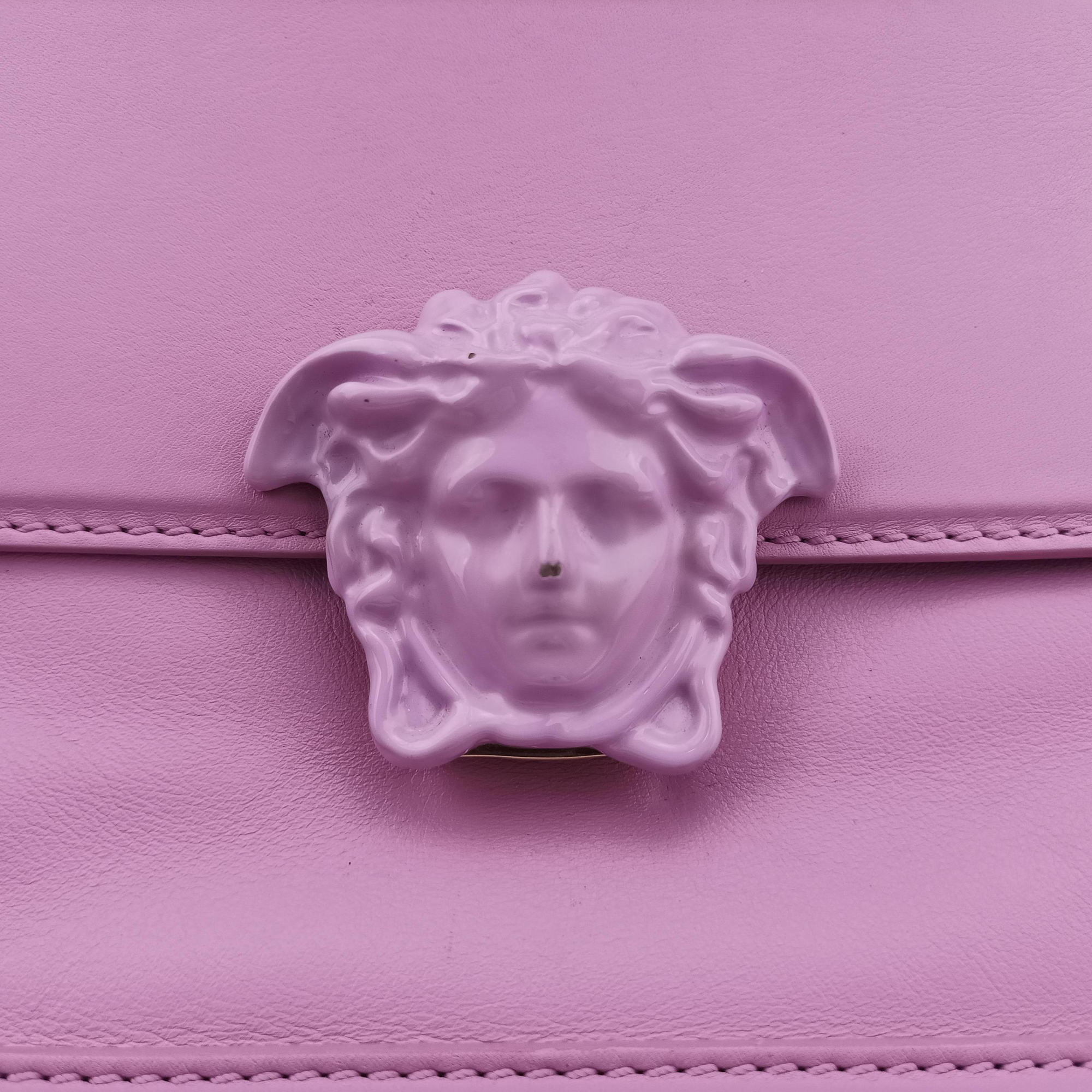 Vintage VERSACE Palazzo Empire Medusa Pink Leather  shoulderbag | stylenewstar